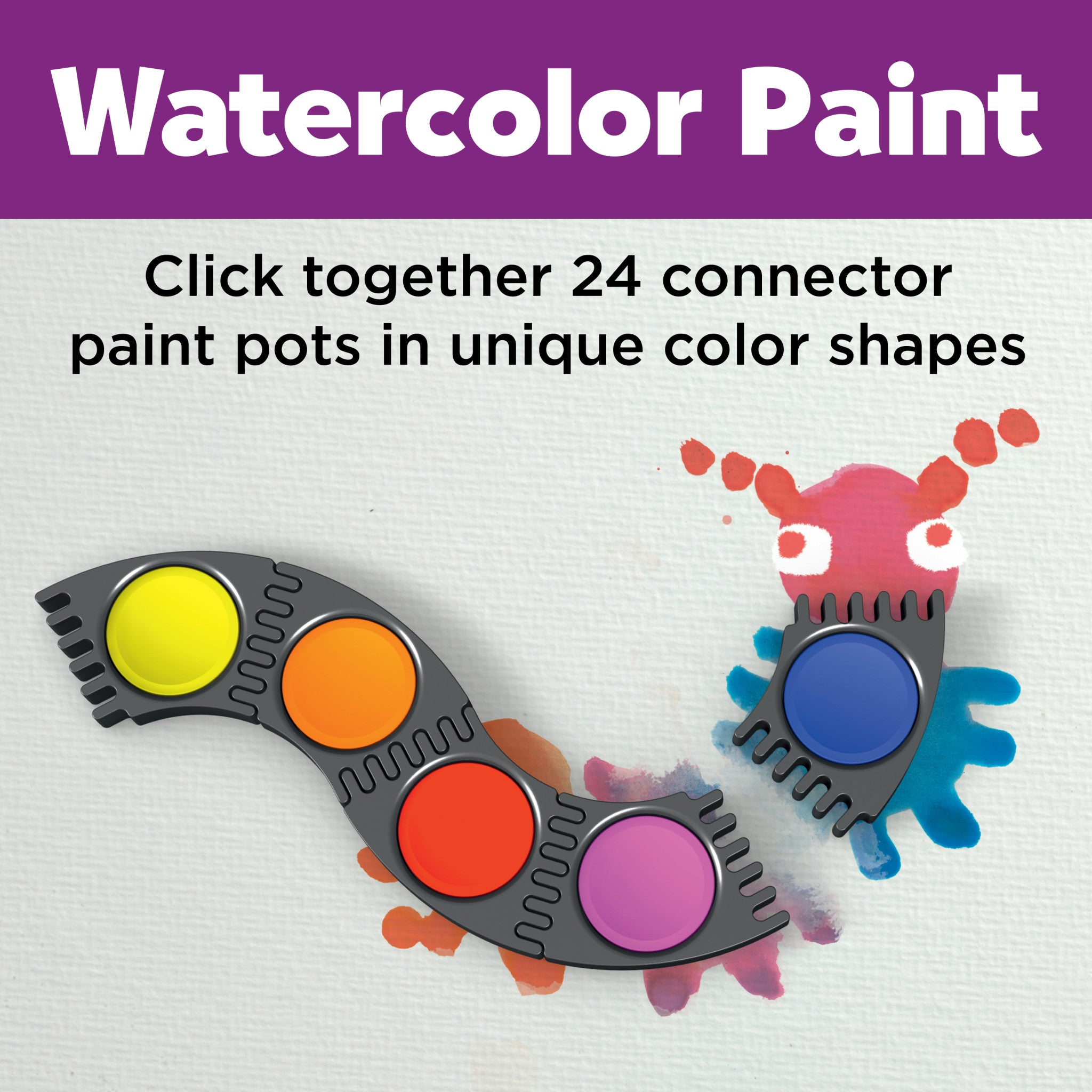24-Color Connector Paint Box Set - Premium Quality for Artists & Hobbyists - Perfect for Canvas, Paper & DIY Crafts #125031