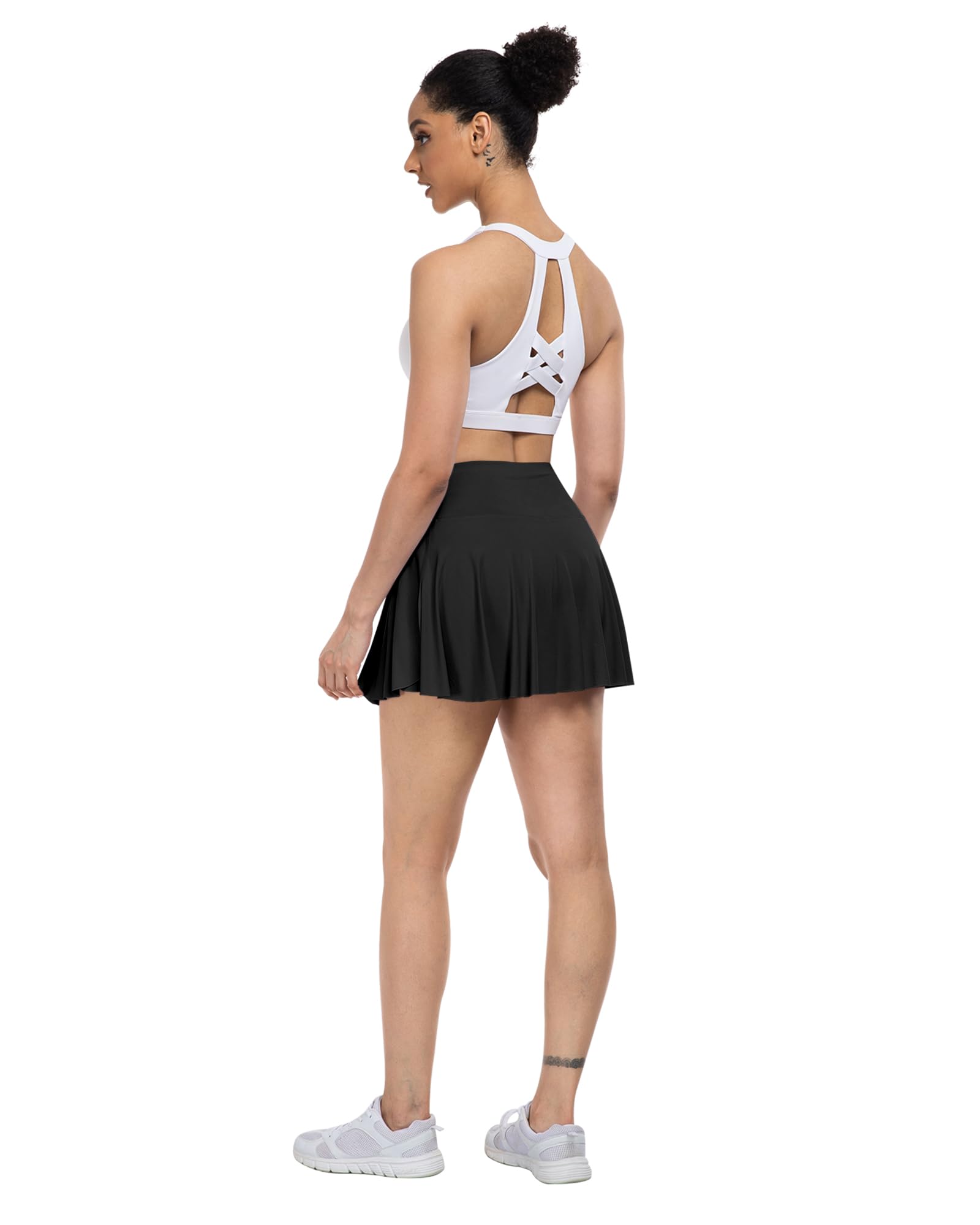 ATHVOTAR Women's High Waisted Tennis Skirt with Pockets - Breathable Athletic Skorts for Golf, Running & Workout - Built-in Shorts for Comfort & Coverage - Perfect for Tennis, Gym, Yoga & Casual Wear