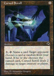 Magic The Gathering Cursed Scroll Card from Tempest Set - Rare MTG Collectible for Deck Building & Strategy Games