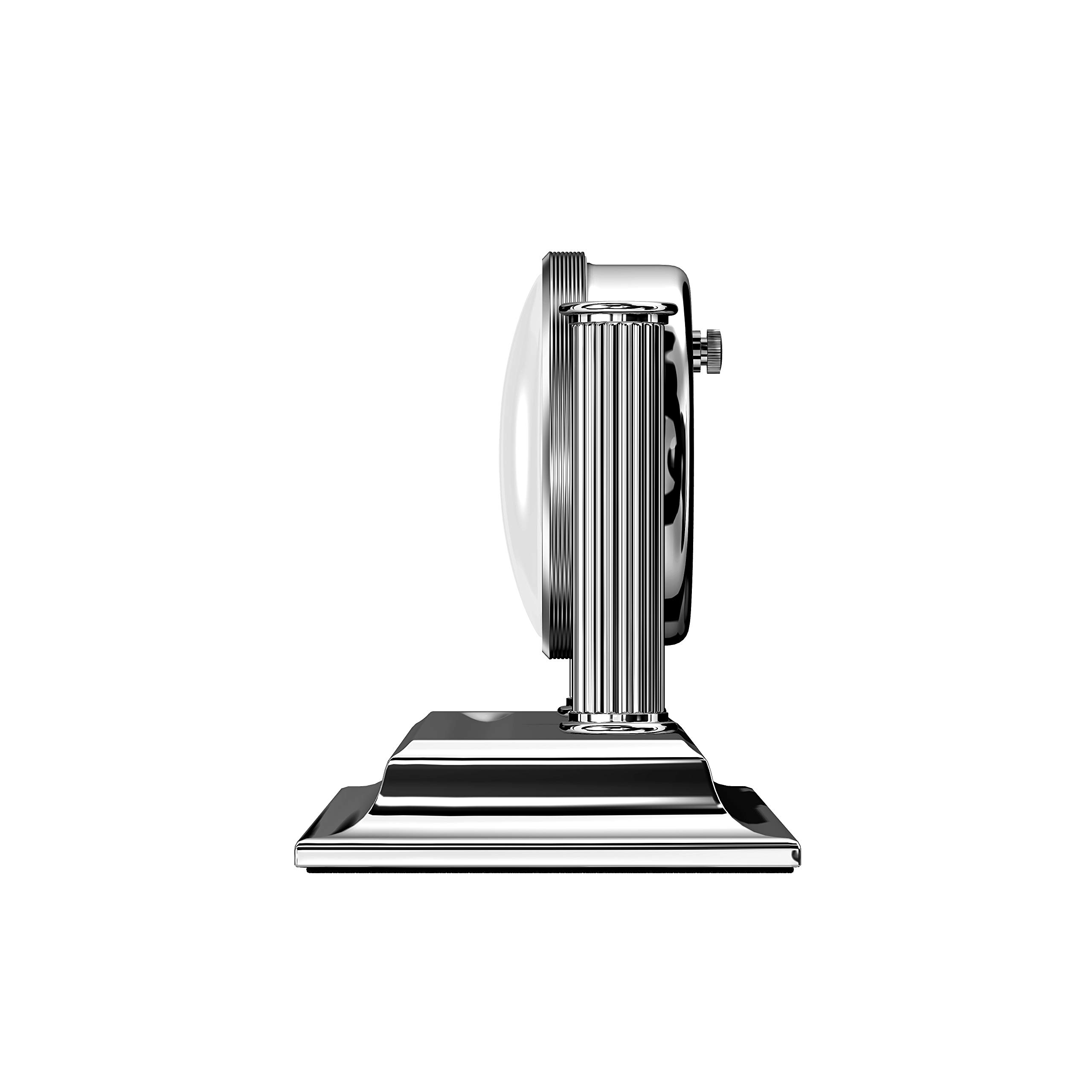 Elegant M662 Desk Clock with Pen Holder - Shiny Chrome Trim for Office, Study & Home Decor | Perfect Gift for Professionals & Students