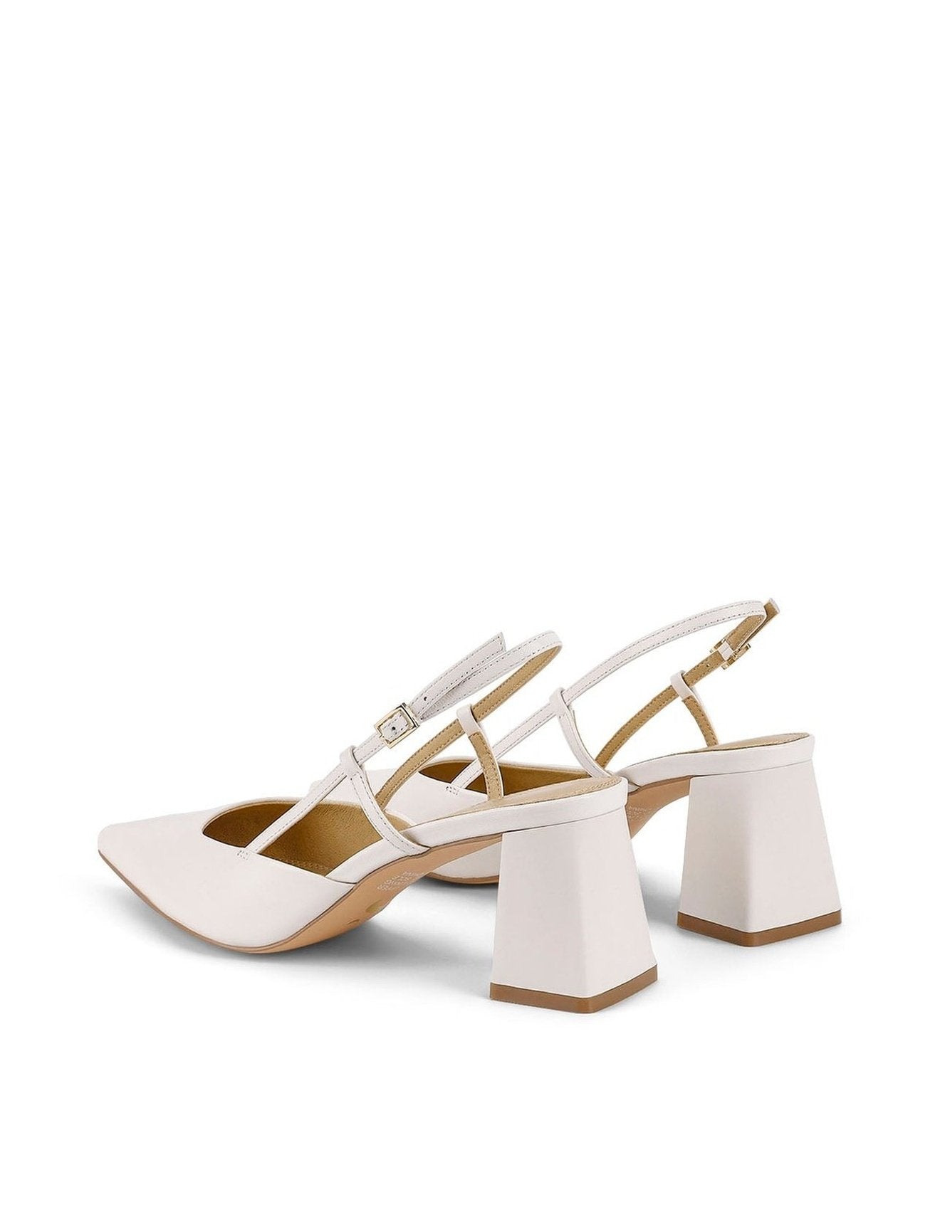 Yasmine Slingback Heels - Women's Comfortable Leather Pumps with Ankle Strap | Perfect for Office, Wedding & Evening Events