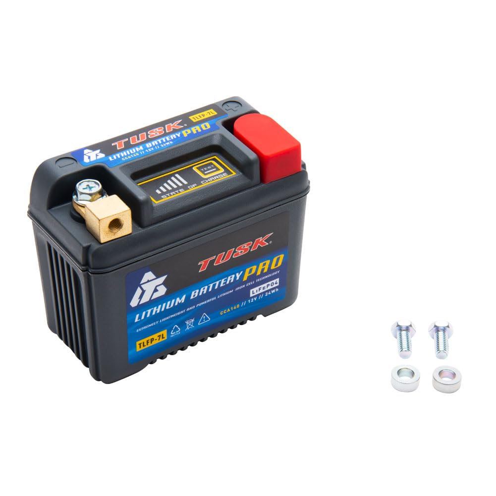 Tusk Lithium Pro Battery TLFP-7L - Lightweight High-Performance Lithium Battery for Husqvarna FC 250 (2014-2015, 2021-2025) - Perfect for Motocross, Off-Road Racing & Motorcycle Performance Upgrades