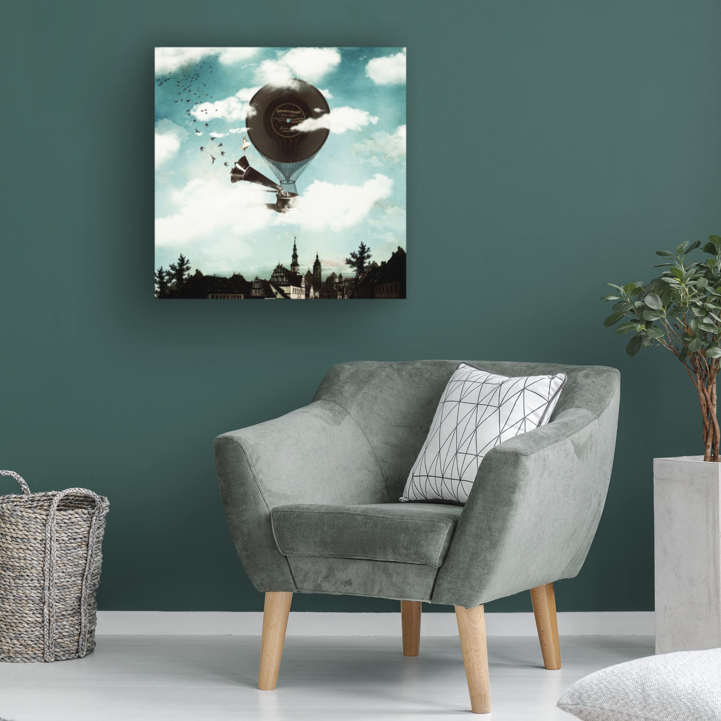 Paula Belle Flores 'The Travelling Ballerina' Canvas Wall Art Print - Elegant Ballet Home Decor for Living Room, Bedroom & Office
