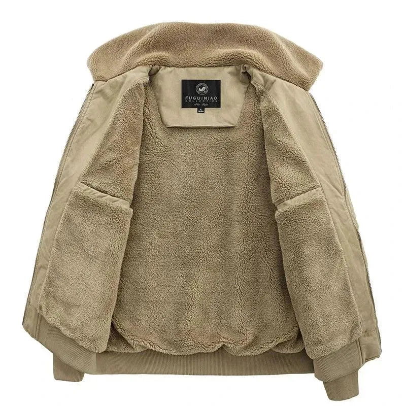 Classic Fleece Men's Winter Jacket - Warm & Cozy Outerwear for Cold Weather - Perfect for Snowboarding, Skiing & Outdoor Adventures