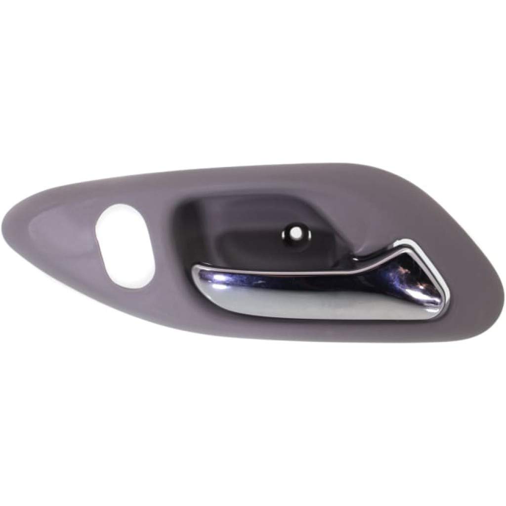 Honda Accord Front Passenger Side Interior Door Handle - Light Gray Bezel with Chrome Lever (1998-2002) | Compatible with LX/EX/SE Trim | Includes Door Lock Hole | Perfect for Car Interior Repair & Restoration