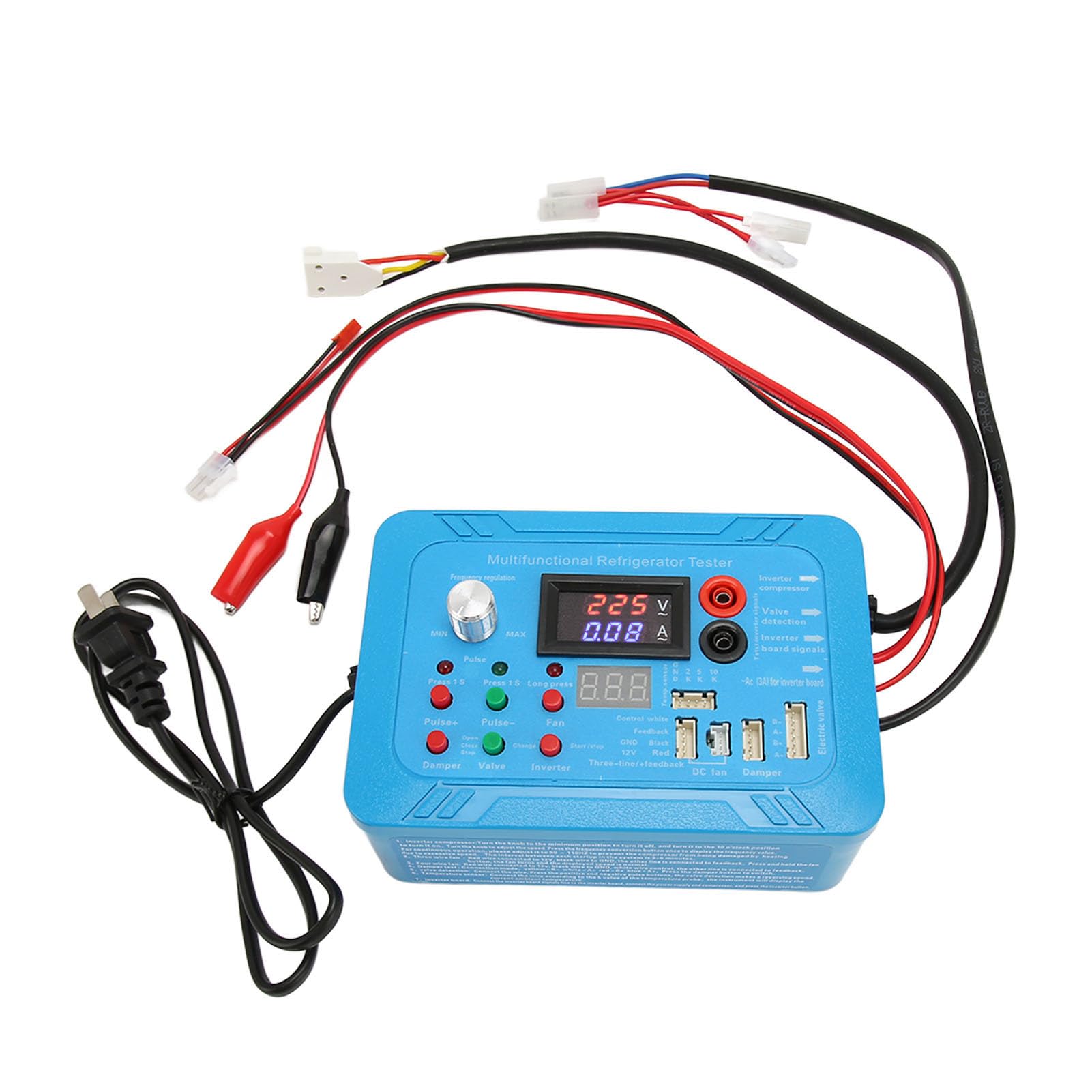 Refrigerator Inverter Variable Frequency Board Tester - Solenoid Valve Repair Tool with Buzzer Alarm, Clear LCD Display & US Plug 110V | Professional Appliance Diagnostic Equipment for HVAC Technicians & Home Repair
