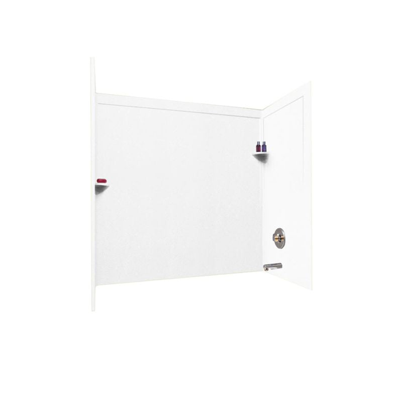 32 x 60 Inch Swanstone Bathtub Wall Kit with Molded Trim - Durable Acrylic Shower Surround for Bathroom Remodel, Waterproof & Mold-Resistant (Perfect for Modern Home Renovations)