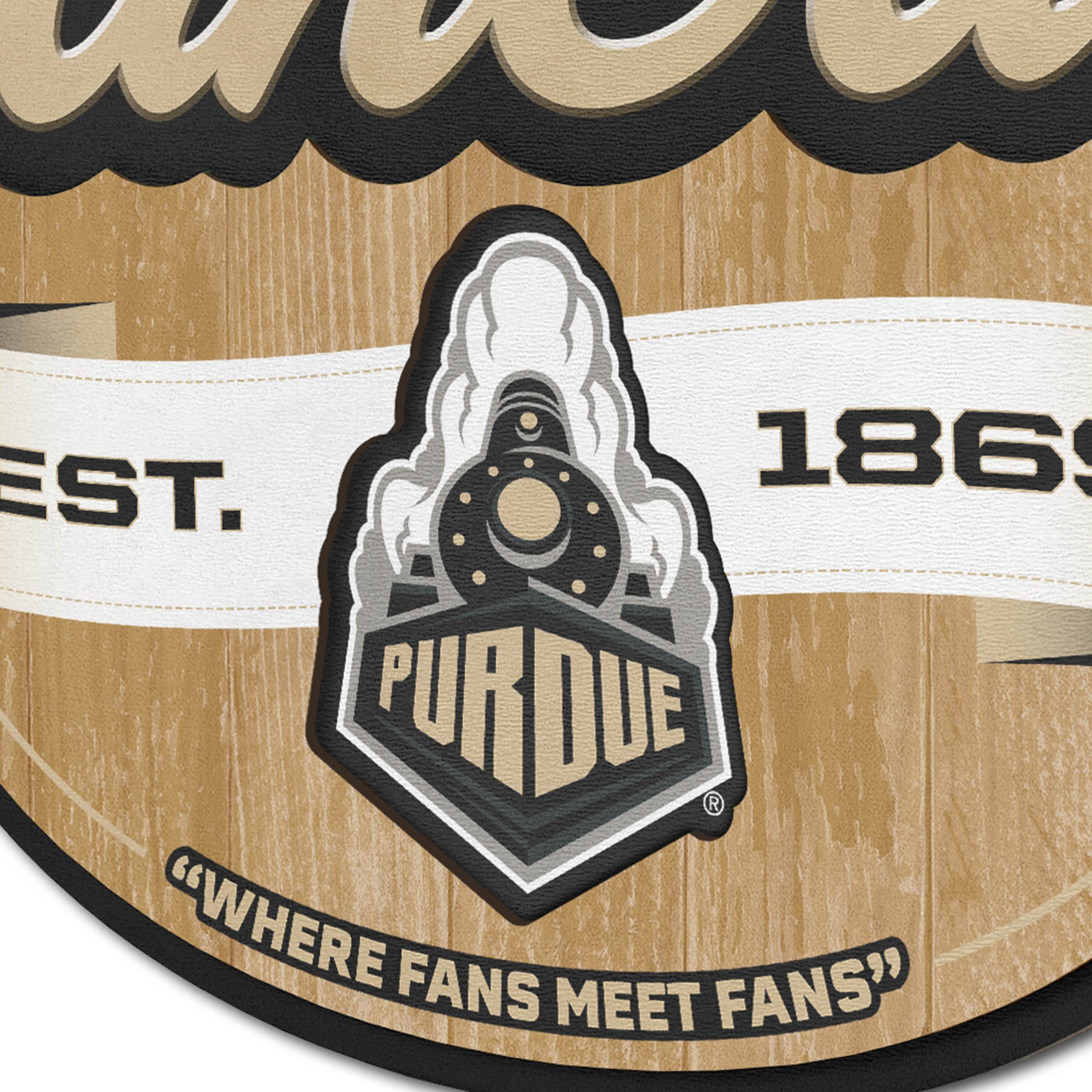 YouTheFan NCAA College Sports Team Logo Fan Cave Sign - Customizable Dorm Room, Man Cave & Game Day Decor for Football, Basketball & Tailgating Parties