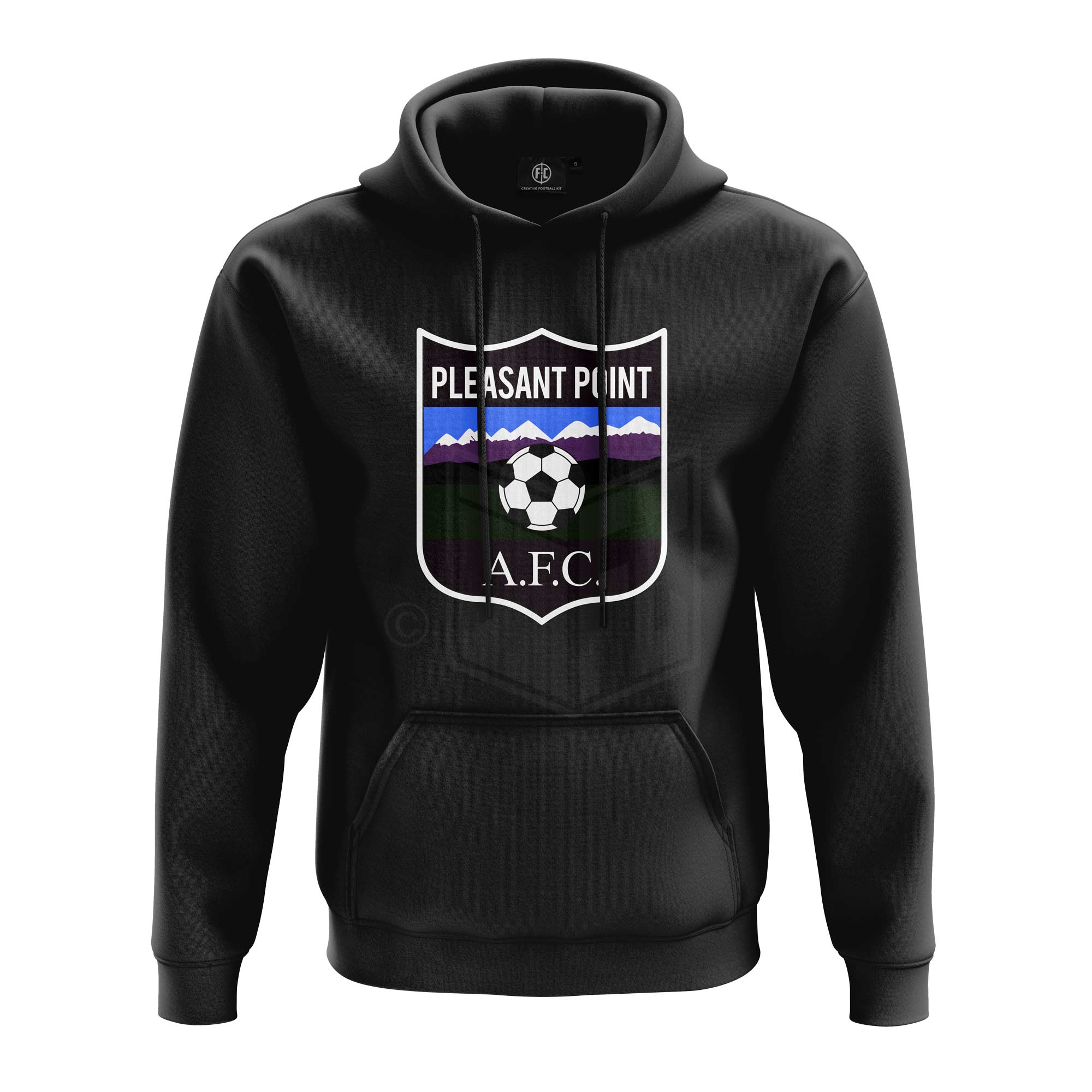 Pleasant Point AFC Club Hoodie - Black | Men's & Women's Pullover Sweatshirt | Comfortable & Stylish for Fans, Casual Wear & Outdoor Activities