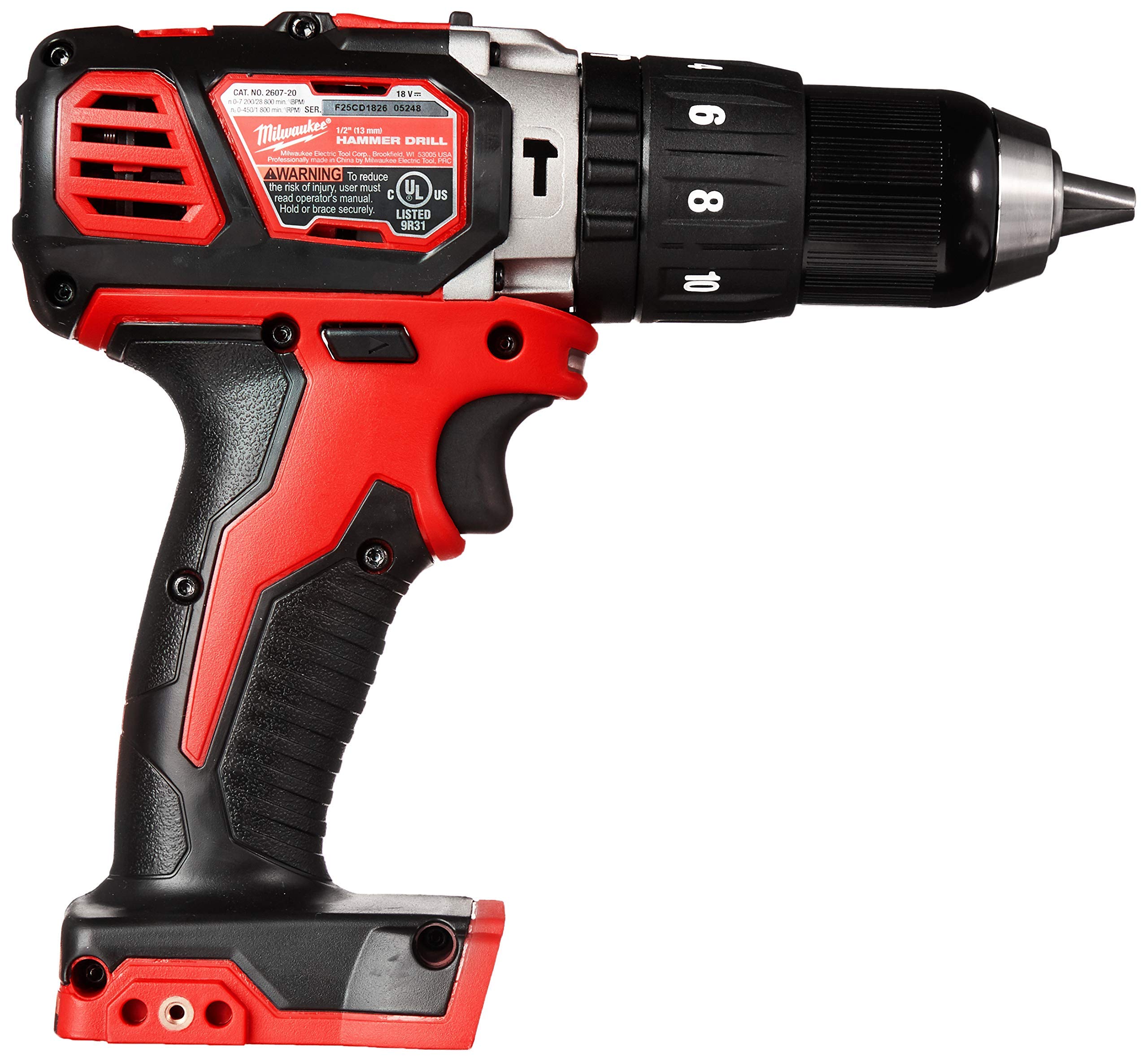 Milwaukee 2607-20 18V Cordless Hammer Drill - 1/2