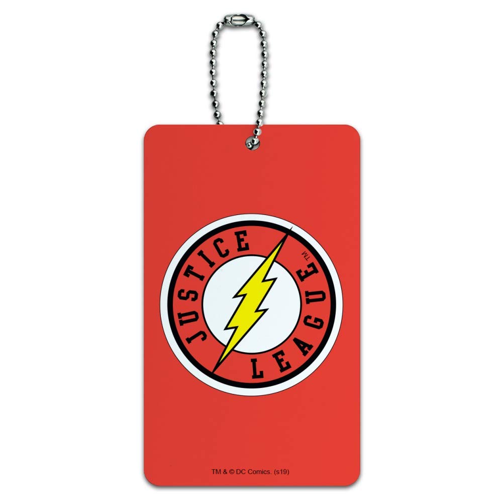 Justice League The Flash Logo Luggage Tag - Superhero Suitcase ID Tag for Carry-On Bags - Perfect for Travel, Cosplay & DC Comics Fans