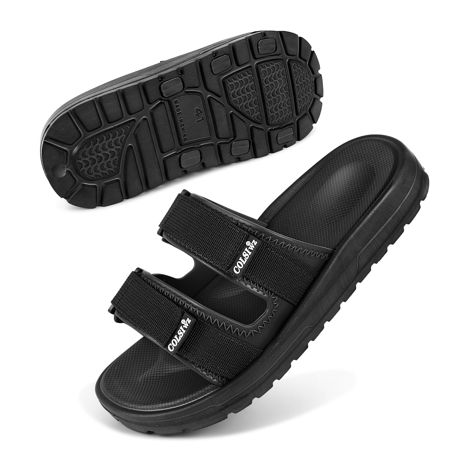 Menore Men's Adjustable Double Buckle Sandals - Pillow Cushion Sports Slides for Casual Walking, Hiking, Outdoor & Beach Wear - Perfect for Summer, Travel and Relaxation