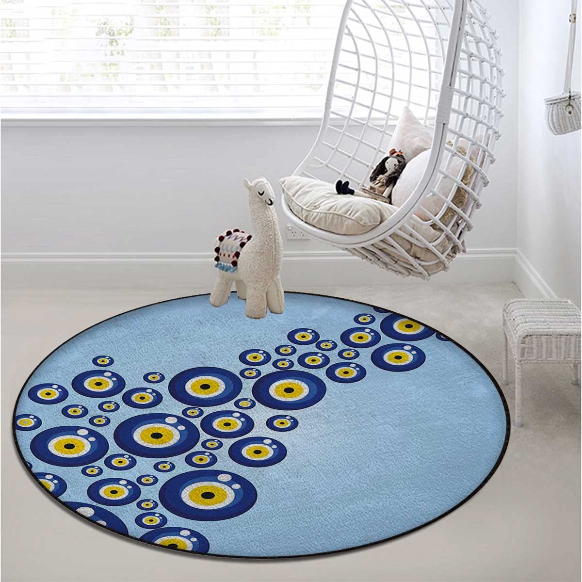 Non-Slip Round Chair Mat for Hardwood Floors & Carpets - 39.3