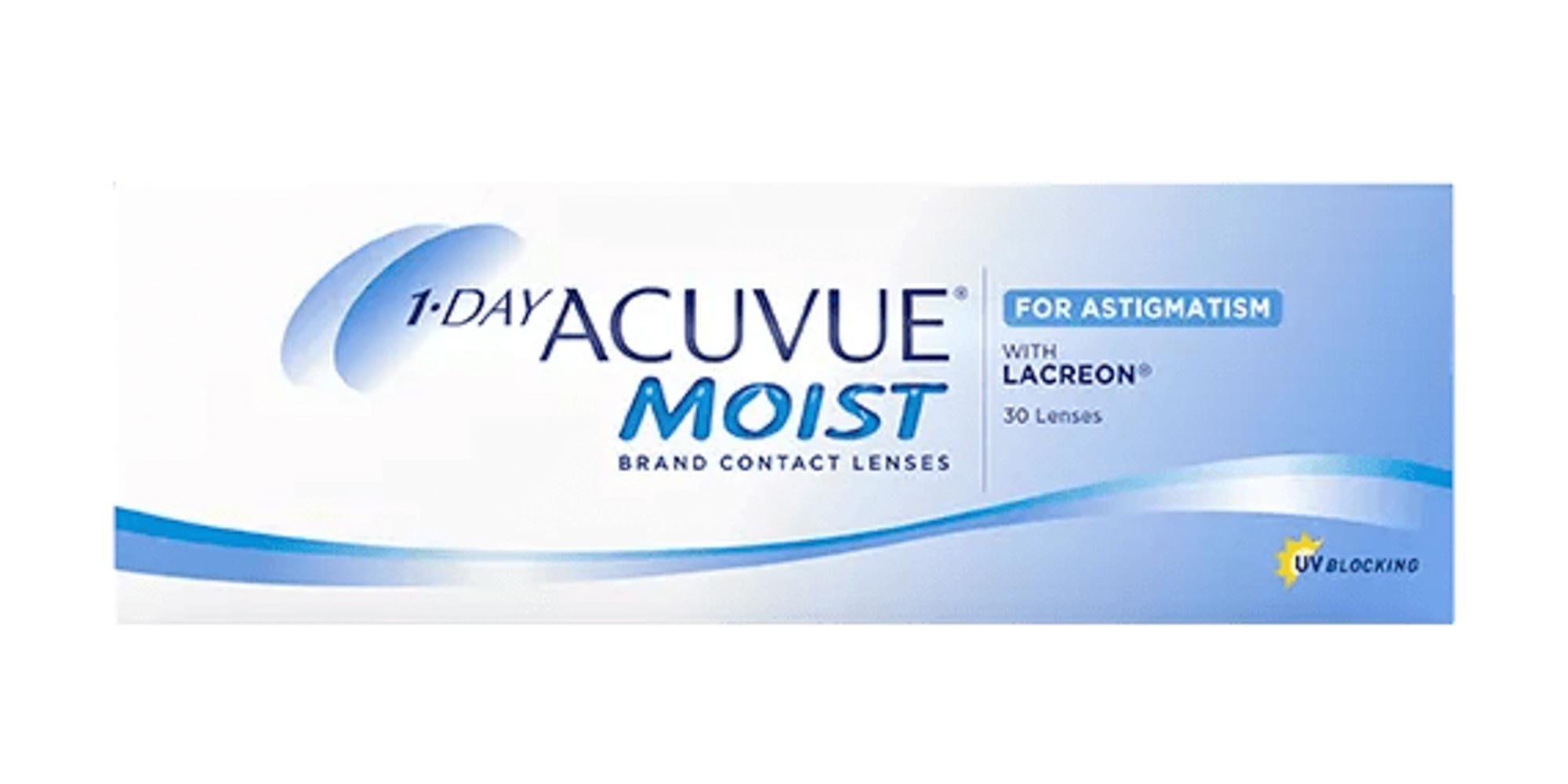 1 Day Acuvue Moist for Astigmatism - Daily Disposable Contact Lenses for Dry Eyes | Perfect for Active Lifestyles & All-Day Comfort