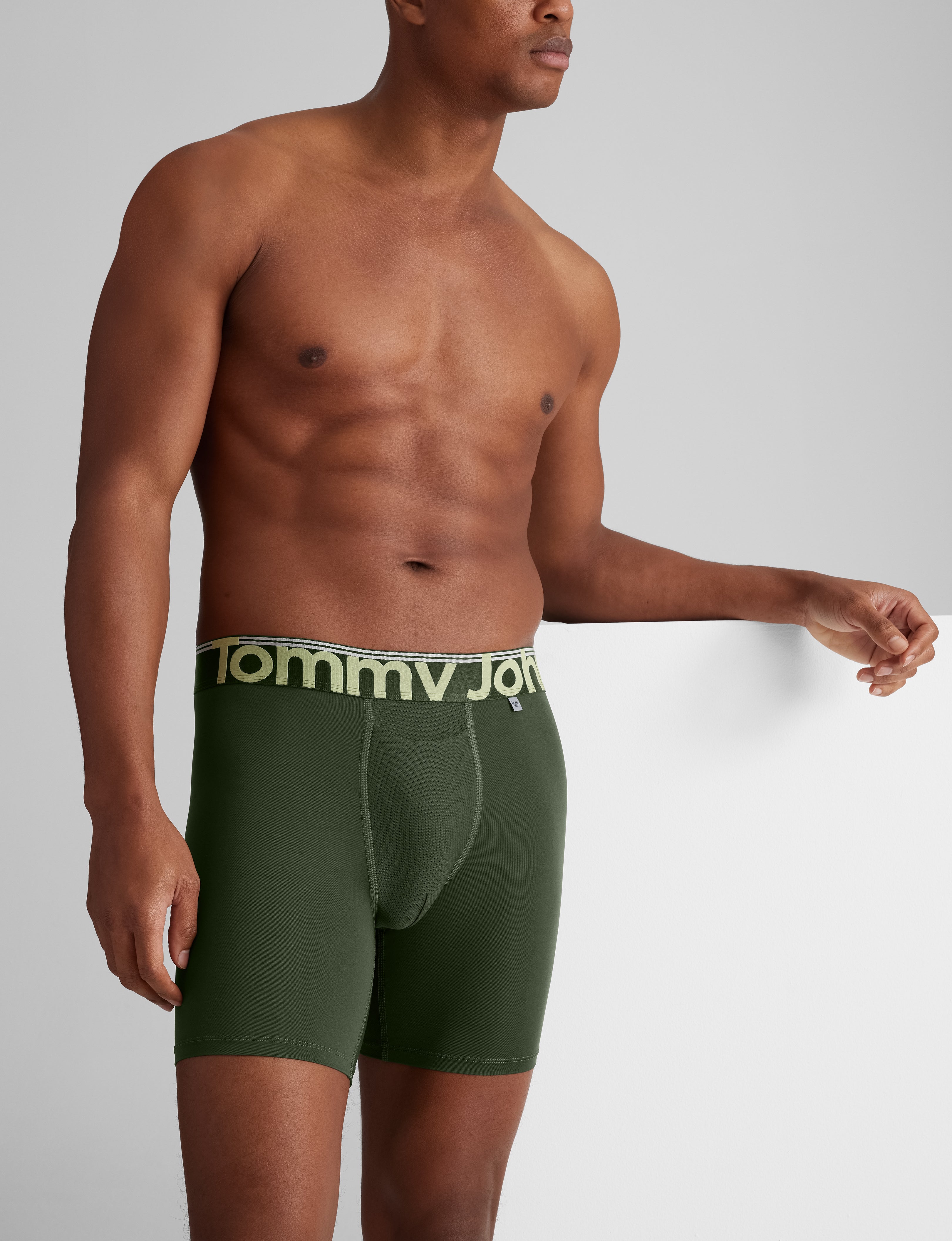 360 Sport Mid Length Boxer Briefs for Men - 6 Pack Moisture Wicking Underwear - Comfortable Workout & Daily Wear Boxer Shorts for Running, Gym, Travel & Casual Use