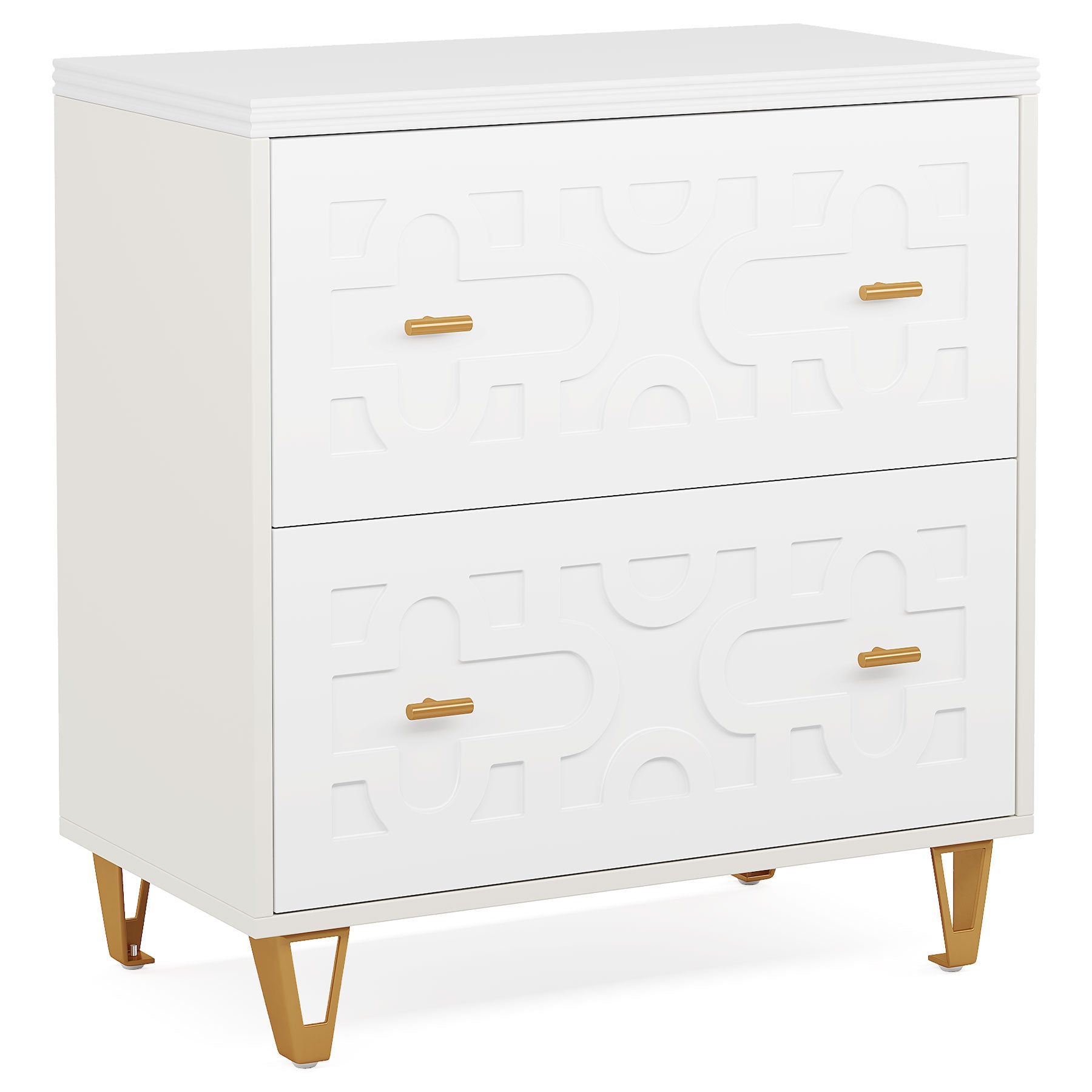 2 Drawer File Cabinet - Modern Office Storage Solution, Printer Stand for Home & Workspace - Perfect for Organizing Documents & Office Supplies
