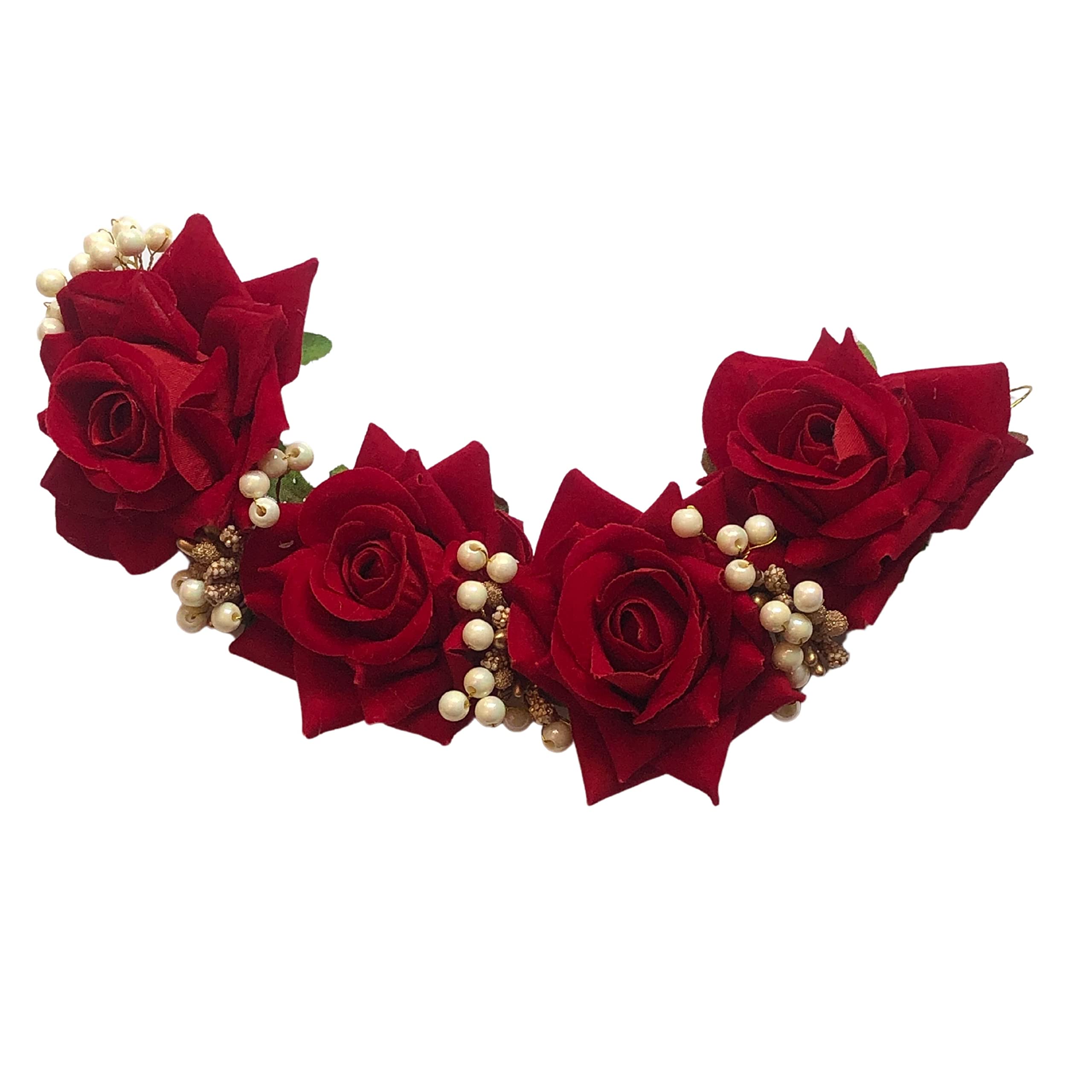 Elegant Red Flower Bridal Hair Accessories for Wedding - Perfect for Brides, Bridesmaids, and Special Occasions