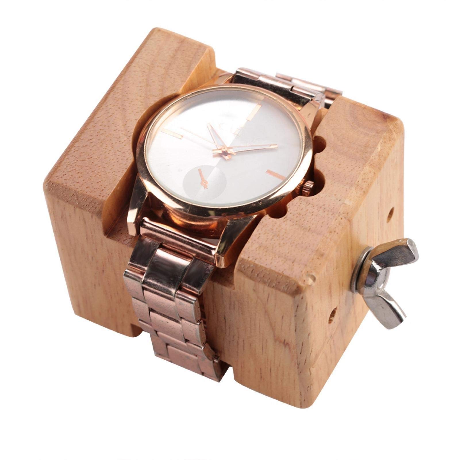 Professional Wooden Watch Movement Holder & Repair Clamp - Watchmaker Tool for Movement Removal & Case Repair - Perfect for Watch Repair, Maintenance & DIY Watchmaking Projects
