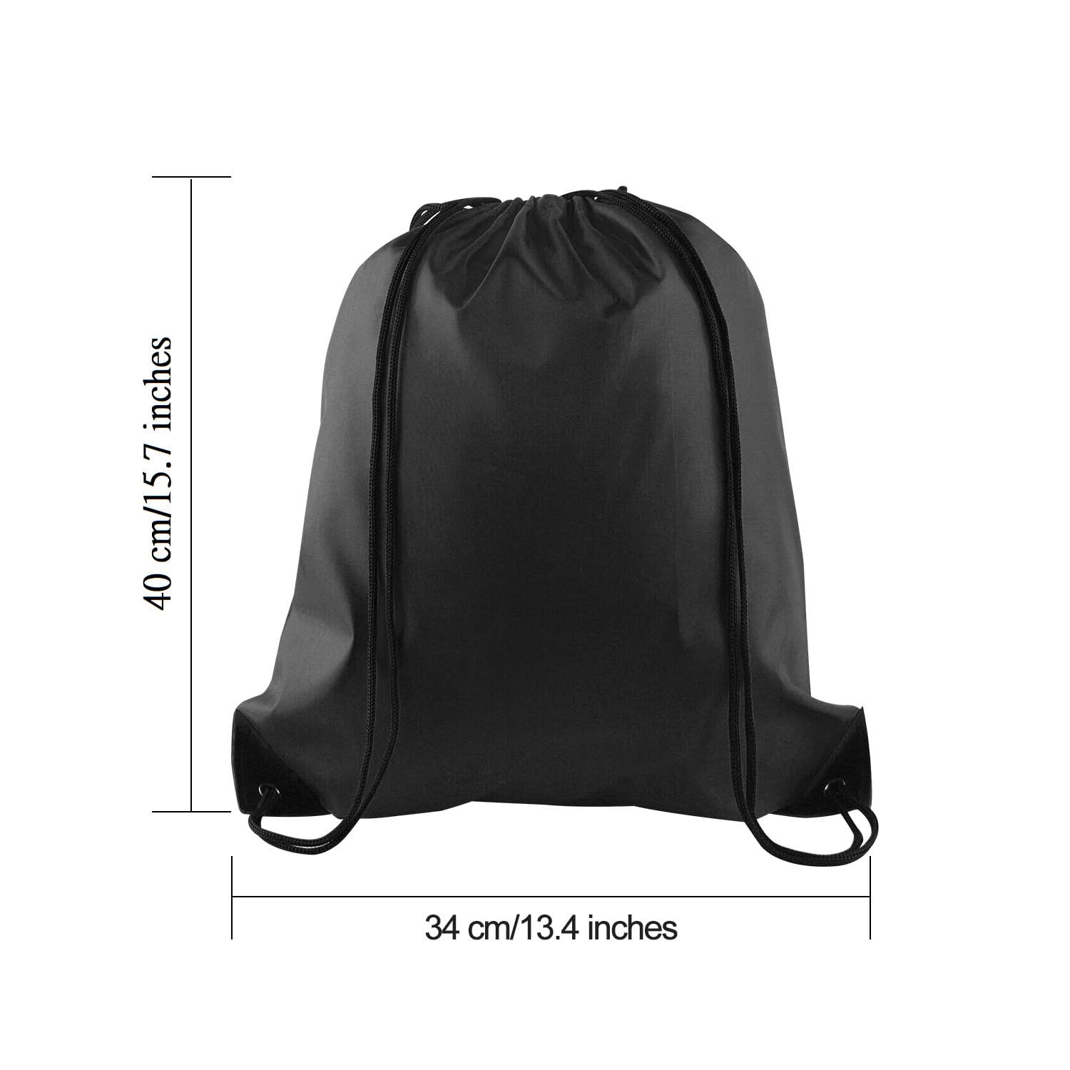 KUUQA 2 Pack Drawstring Backpacks - Lightweight Sports Cinch Sacks for Gym, Travel & Outdoor Activities - Durable Storage Bags (Black & Blue) - Perfect for Workouts, Beach Trips, School & Camping