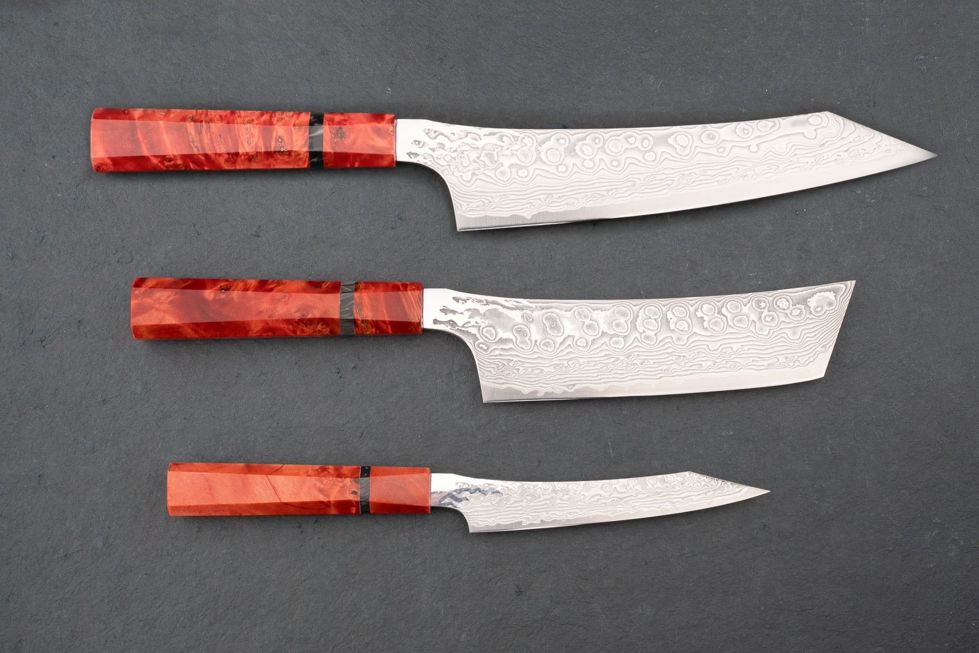 Premium Ryusen Gurenhiryu Japanese Chef Knife Set - 6-Piece High Carbon Steel Kitchen Knives for Professional Chefs & Home Cooking - Perfect for Sushi, Meat Cutting & Vegetable Prep