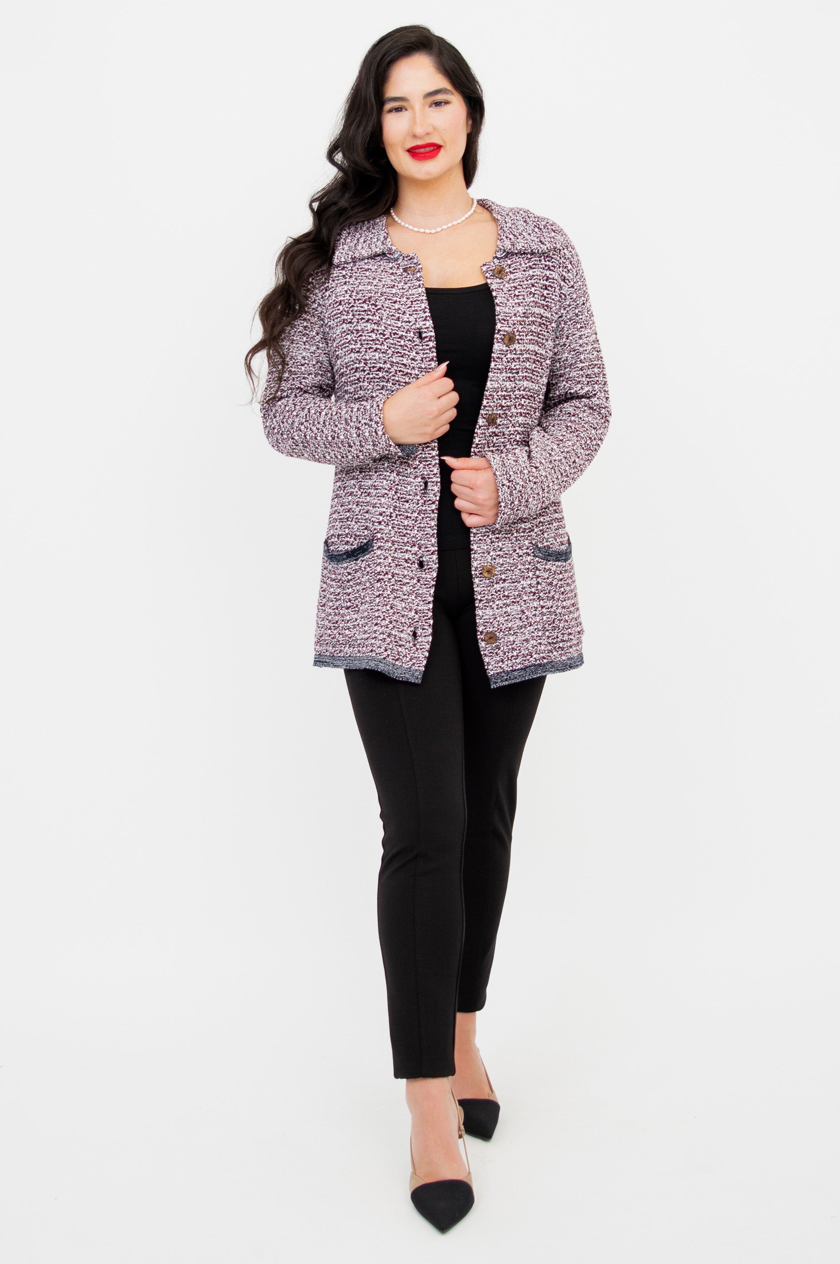 Chanel Women's Cotton Cardigan with Gemstone Details - Perfect for Casual Wear, Office Outfits & Special Occasions