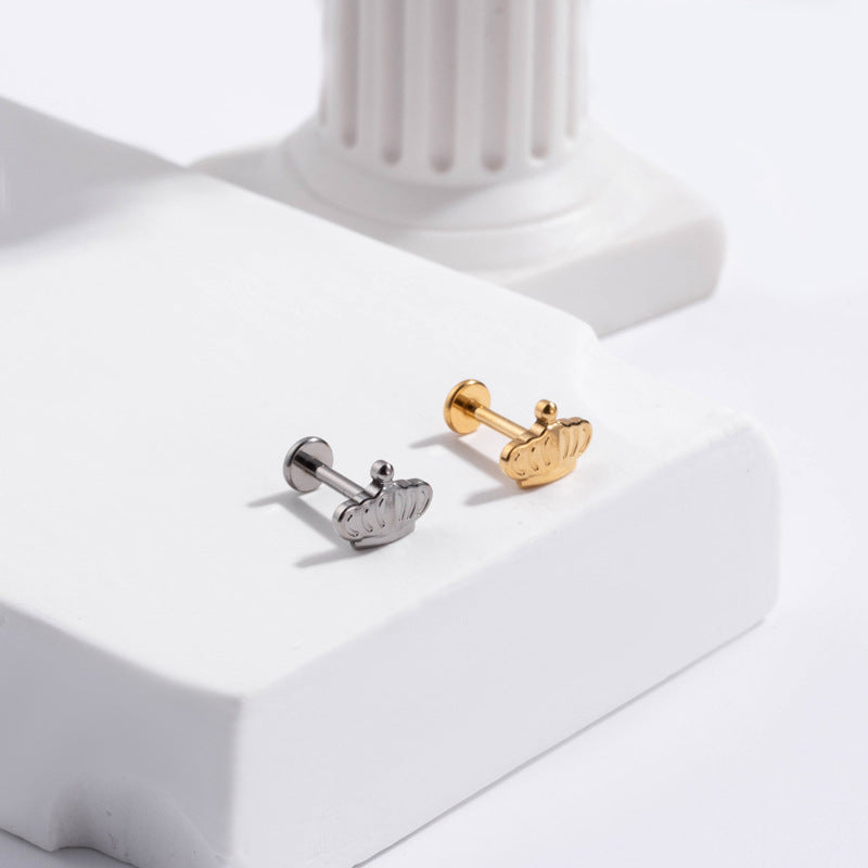 16G Titanium Cartilage Earrings - Crown, Sword & Conch Ear Cuff Set | Hypoallergenic Body Jewelry for Women | Perfect for Piercing, Daily Wear & Special Occasions