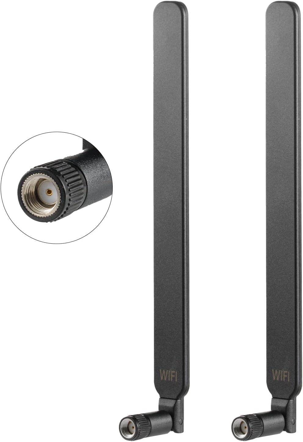 High Gain Long Range Dual Band WiFi Antenna 2.4GHz 5GHz 5.8GHz MIMO Replacement for Furrion Vision S/AMTIFO/DoHonest/AUTO-VOX RV Backup Camera & Reolink Security Camera (2 Pack) - Perfect for Enhanced Wireless Signal in Vehicles, Trailers, and Home Surveillance Systems