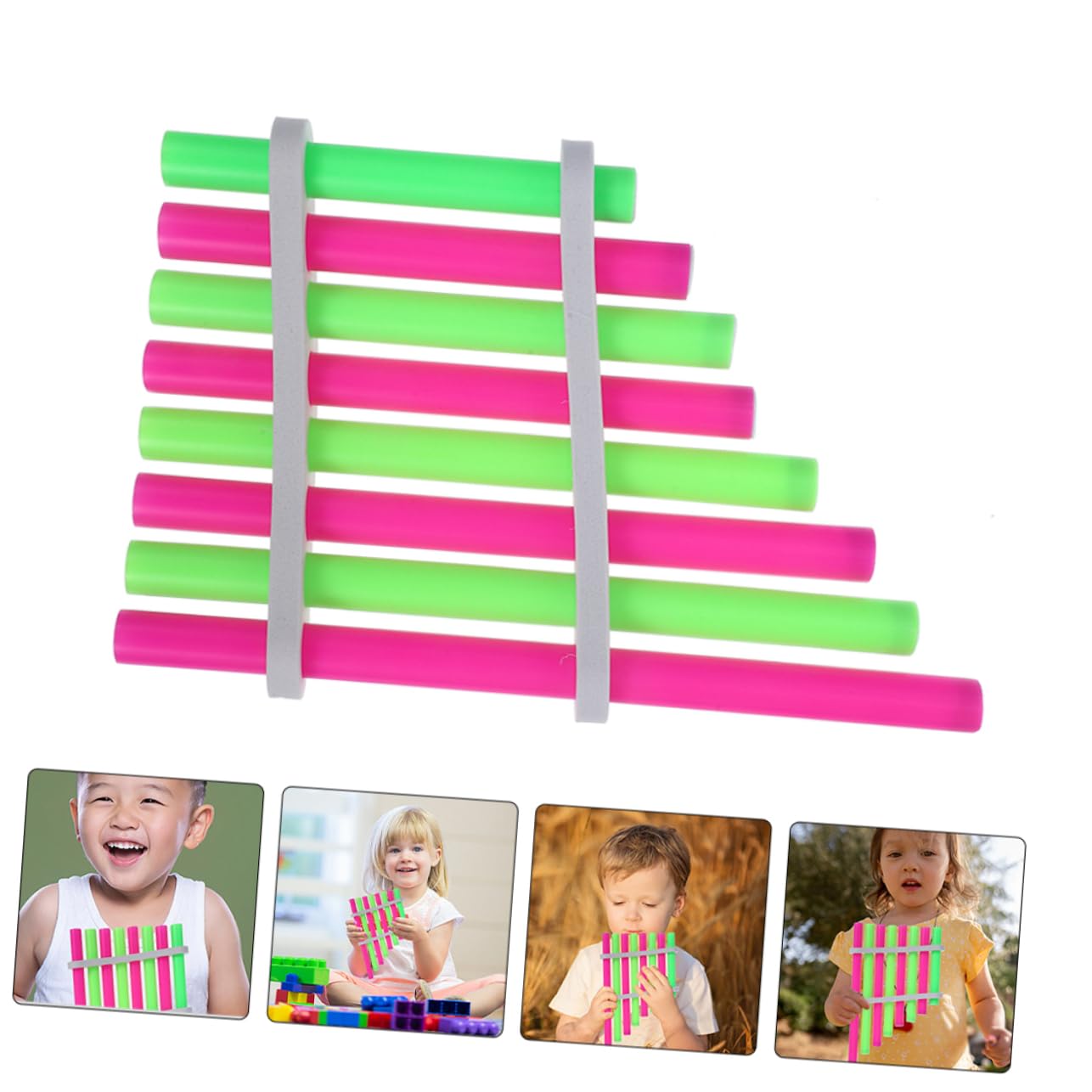 ERINGOGO Kids Musical Toy - DIY Mini Pan Flute Set, 2-Pack Self-Assembling Panpipes for Children | Perfect for Music Education, Early Learning & Creative Play