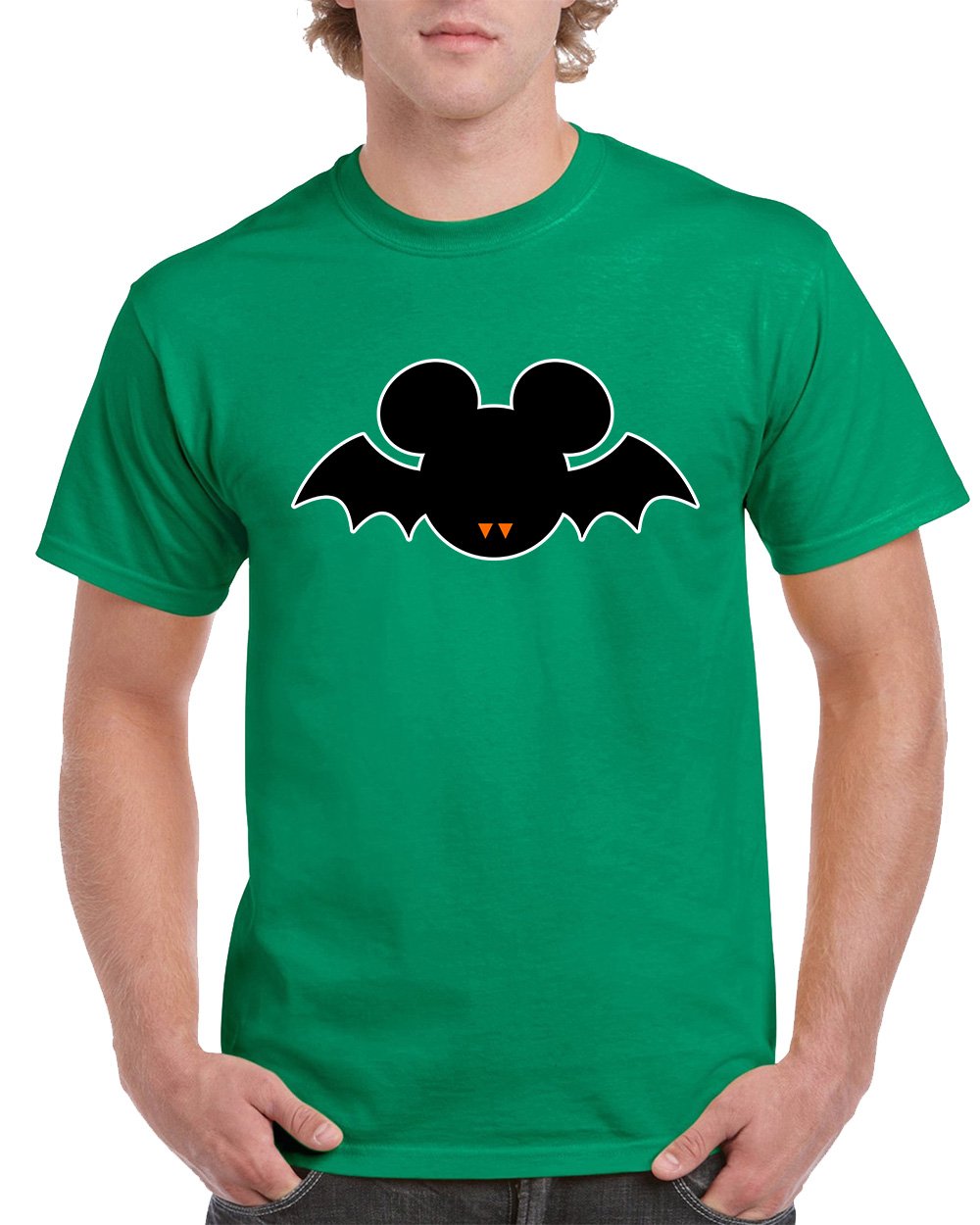 Scary Mickey Bat Halloween Men's T-Shirt - Spooky Crew Neck Tee for Costume Parties & Horror Events | CAMALEN