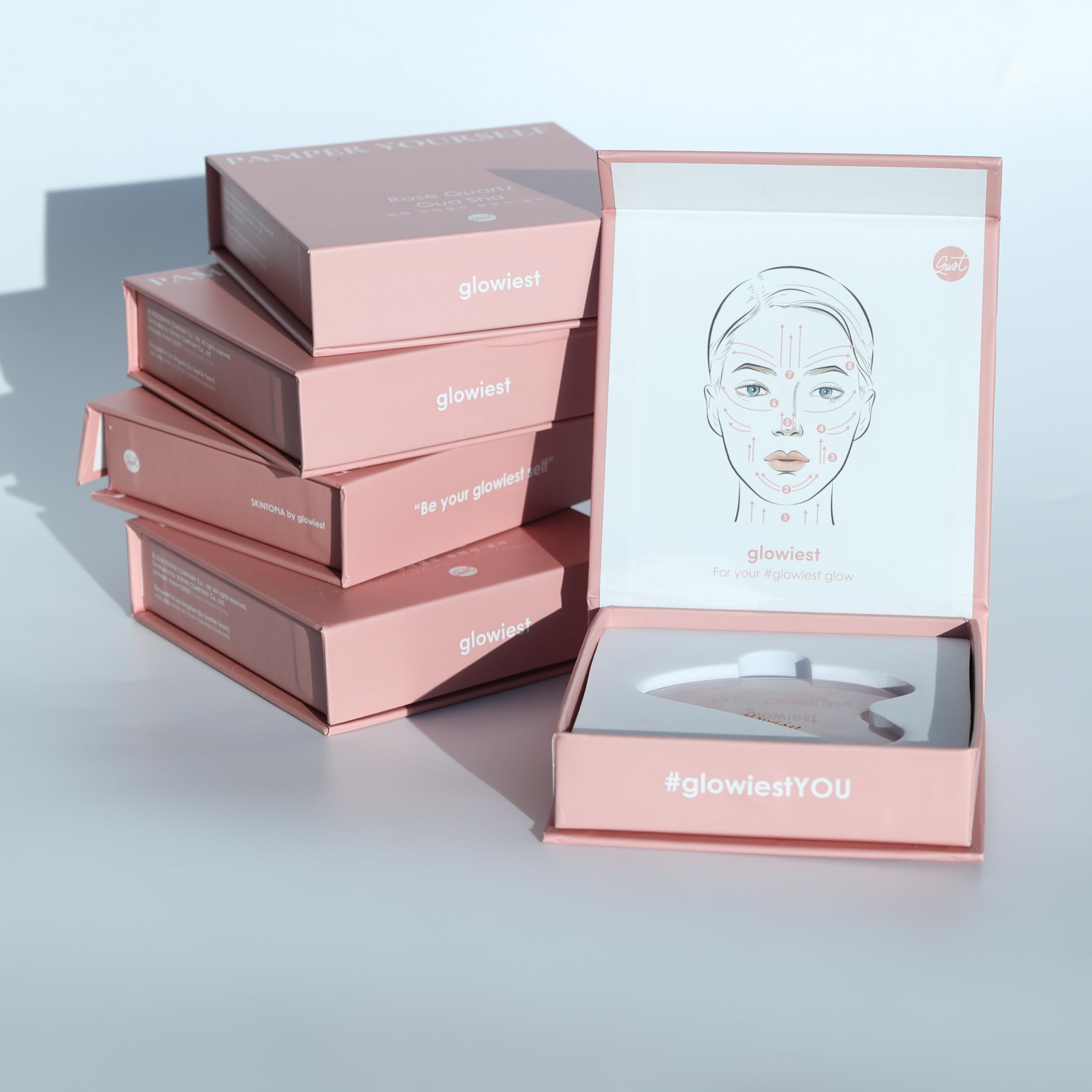 100% Natural Rose Quartz Gua Sha Tool for Face & Body - Lymphatic Drainage, Reduce Fine Lines & Wrinkles, Muscle Relaxation | Perfect for Facial Massage, Self-Care Routine & Skincare Therapy