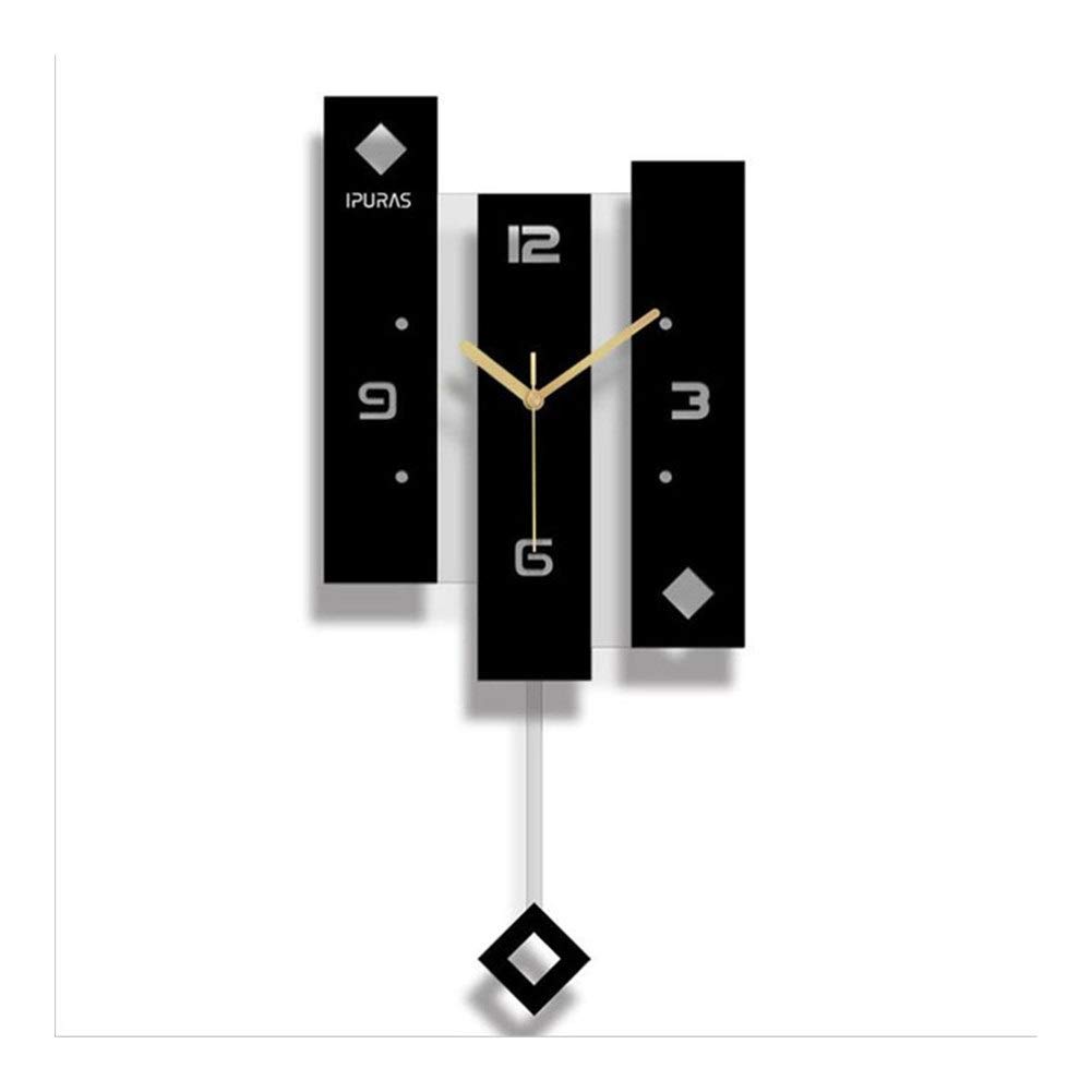 Large Modern Wall Clock - Nordic Design Quartz Pendulum Clock for Home Decor, Living Room, Bedroom & Office (Color: As Shown)