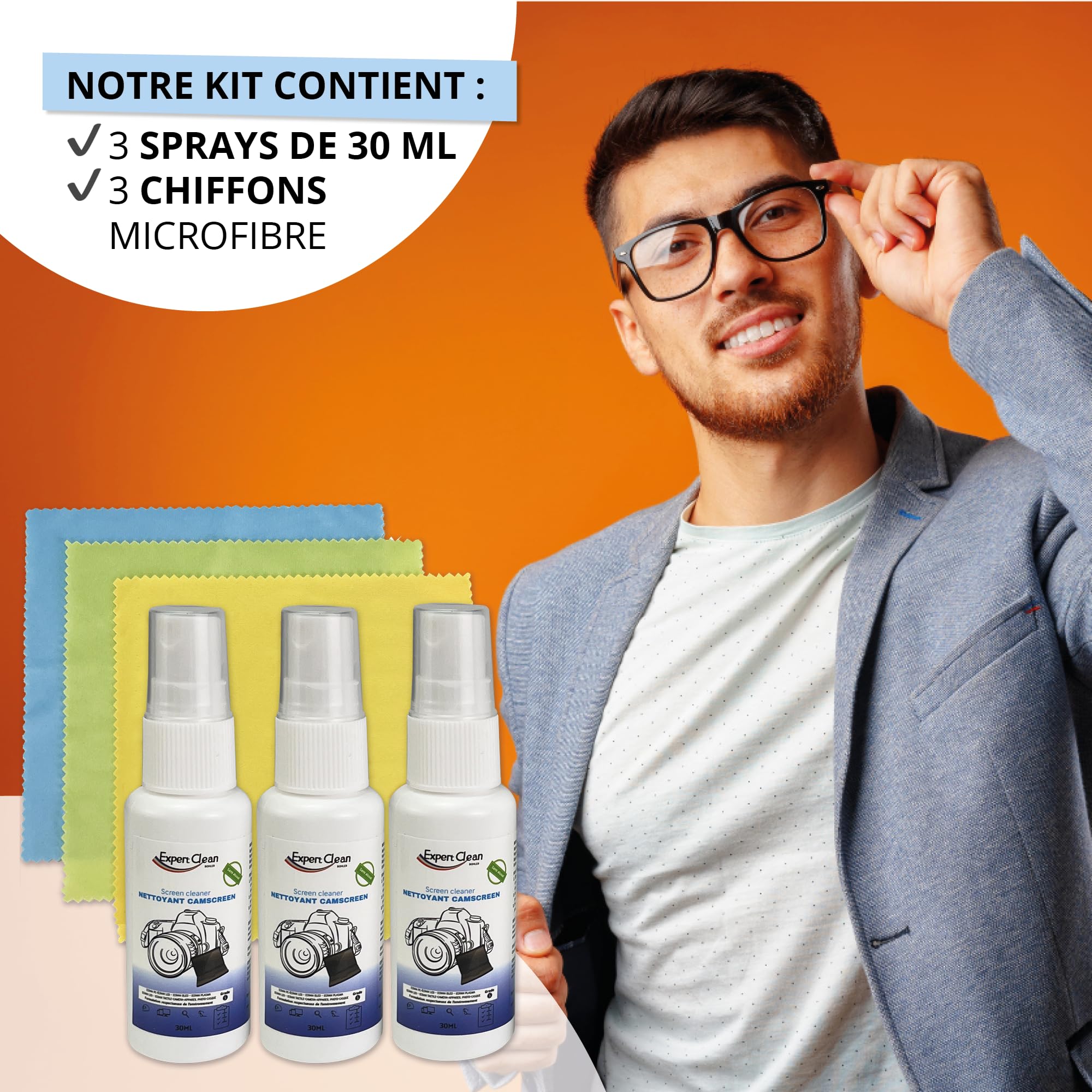 Premium Microfiber Cleaning Kit for Camera Lenses, Eyeglasses, Phone Screens & GoPro – Gentle Scratch-Free Cloth for DSLR, Smartphones & Electronics – Perfect for Travel, Photography & Daily Cleaning