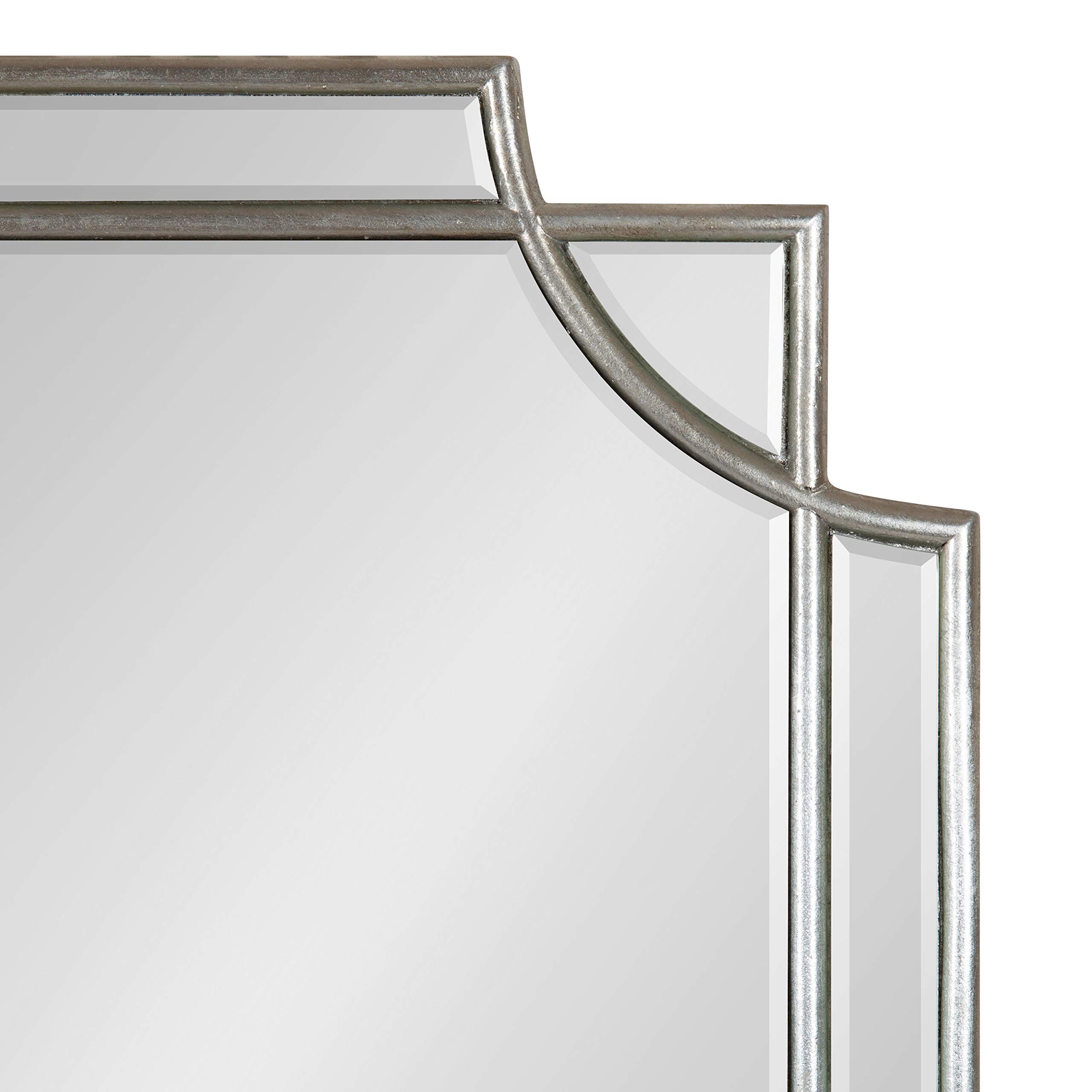 Kate and Laurel Minuette Glam Wall Mirror - 18x24 Inches, Silver Boho-Chic Decor - Perfect for Bedroom, Living Room & Entryway Wall Decor