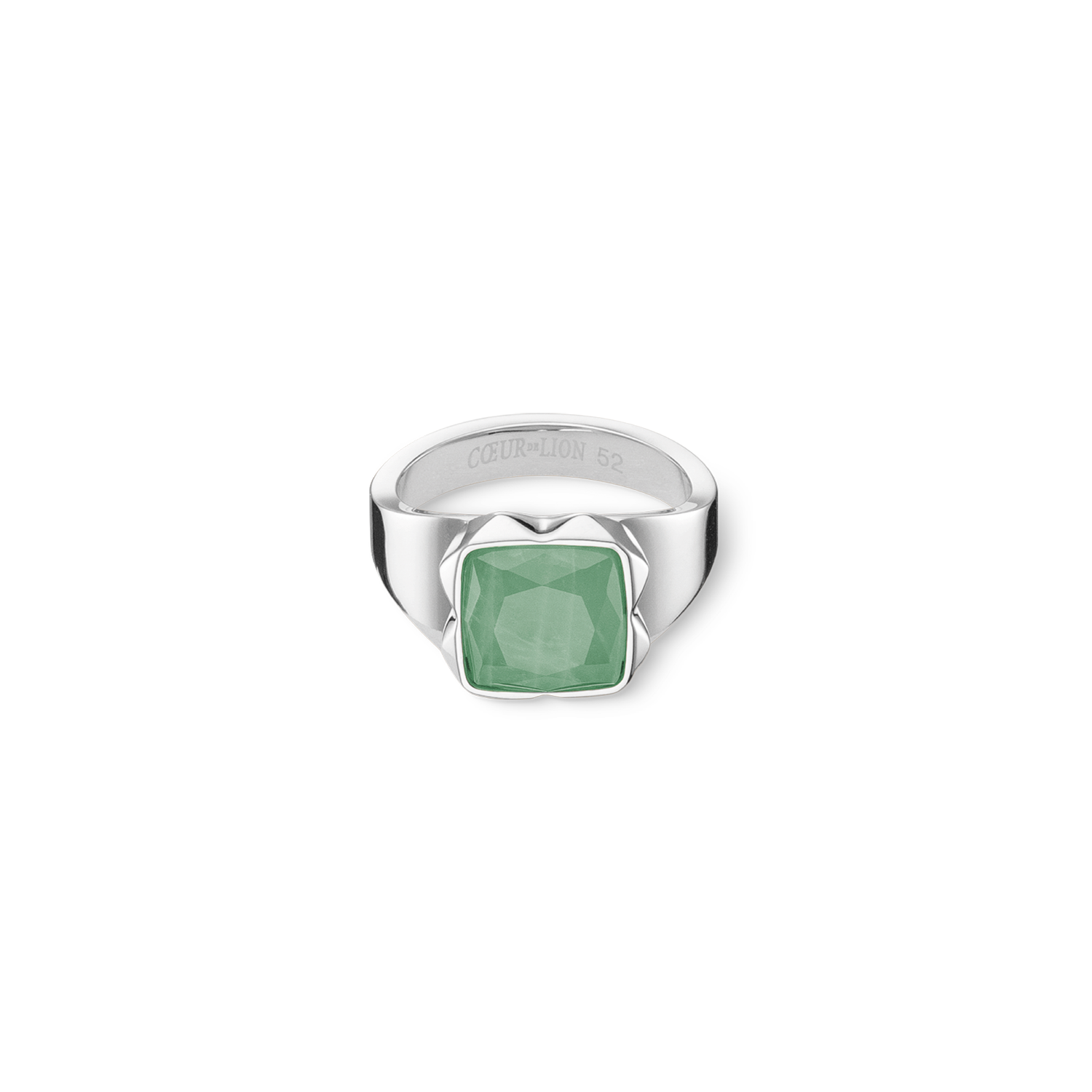 Aventurine Silver Green Square Ring Spikes - Elegant Jewelry for Women, Perfect for Parties, Weddings & Everyday Wear