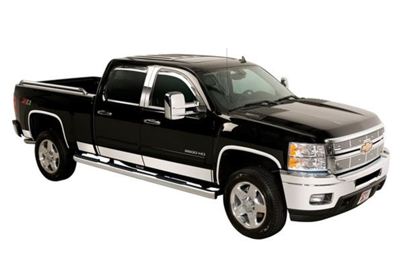 10-Piece Stainless Steel Rocker Panels for 2009-2024 Dodge Ram 1500/2500/3500 - No Factory Flares Included - Durable Truck Body Protection for Off-Road & Daily Driving