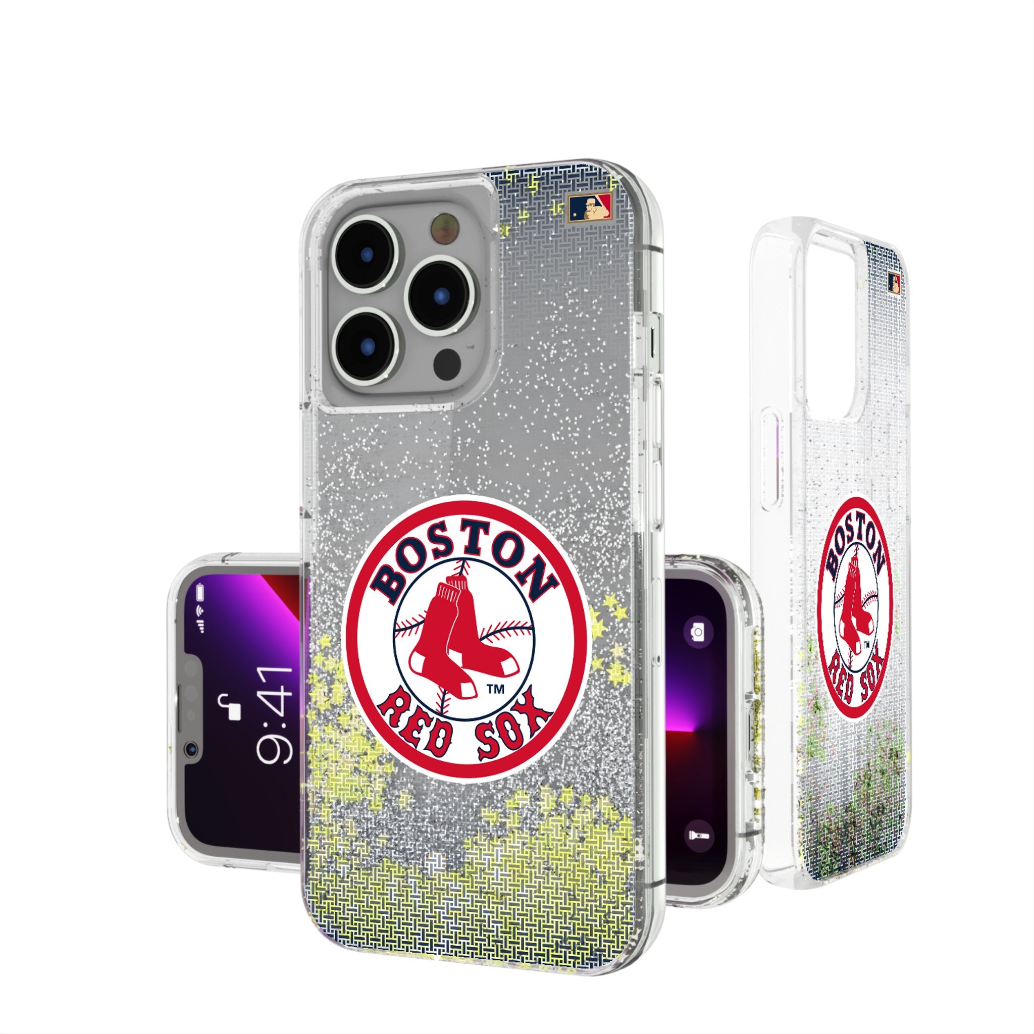 Boston Red Sox 1976-2008 Cooperstown Collection Glitter Linen Phone Case - Perfect for Baseball Fans & iPhone Protection at Games, Work, or Daily Use