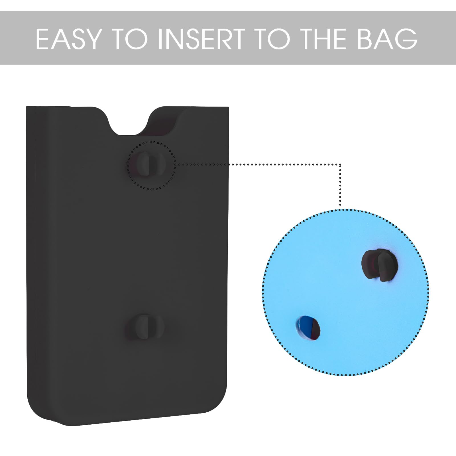 PARBEE Silicone Phone Holder for Bogg Bag - Secure Phone Accessory Charm Insert for Tote Bags (Black) | Keep Your Phone Handy While Shopping, Traveling or at the Beach