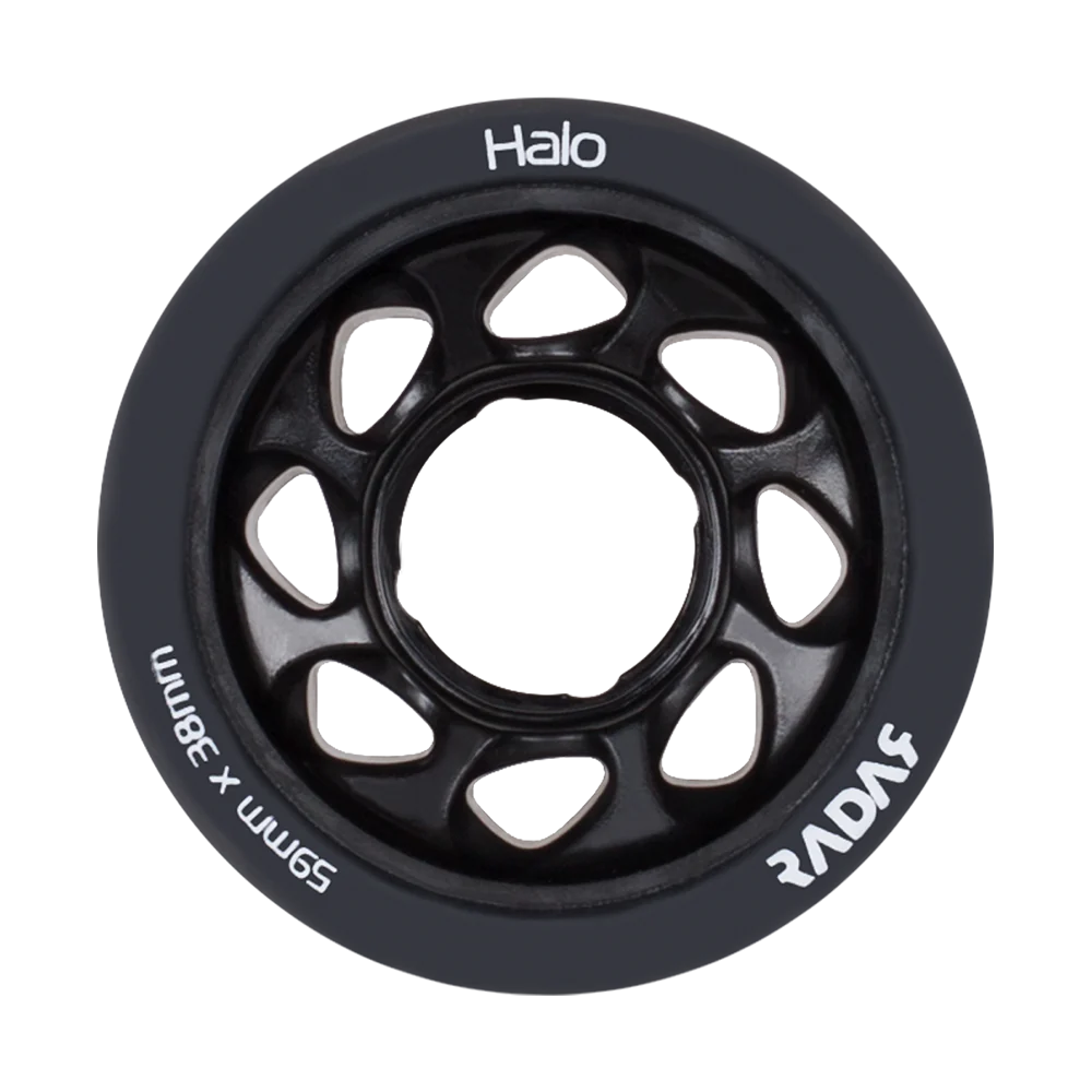 Radar Halo Wheels 59mm 4 Pack - Premium Skateboard Wheels for Smooth Riding & Tricks | Perfect for Street Skating, Park & Vert Ramps