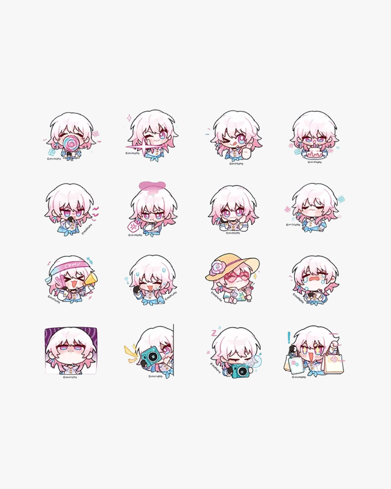 Honkai: Star Rail© Pom Pom Gallery Series Chibi Sticker Pack - Cute Anime Decals for Laptops, Phones & Notebooks | Perfect for Gaming Fans & Kawaii Collectors
