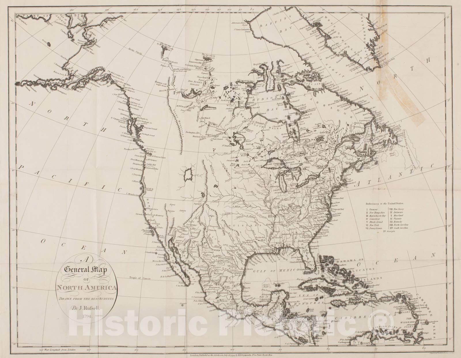 1794 Vintage North America Historical Map - 44x35 Inch Antique Wall Art Decor for Home, Office & Classroom | Perfect for History Enthusiasts & Educators