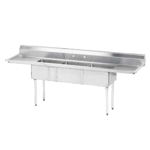 Advance Tabco FE 3 1812 18RL 3-Compartment Stainless Steel Commercial Sink - 15