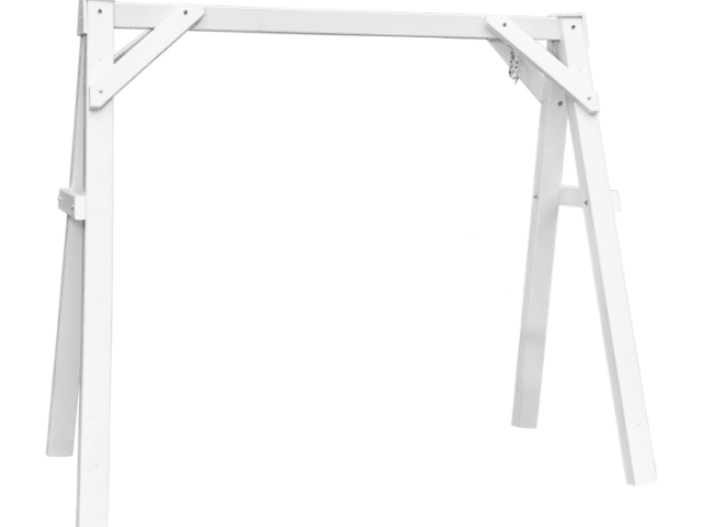 LuxCraft A-Frame Vinyl Swing Stand - Heavy Duty Outdoor Swing Set for Backyard, Garden, and Patio - Perfect for Kids and Adults Relaxation