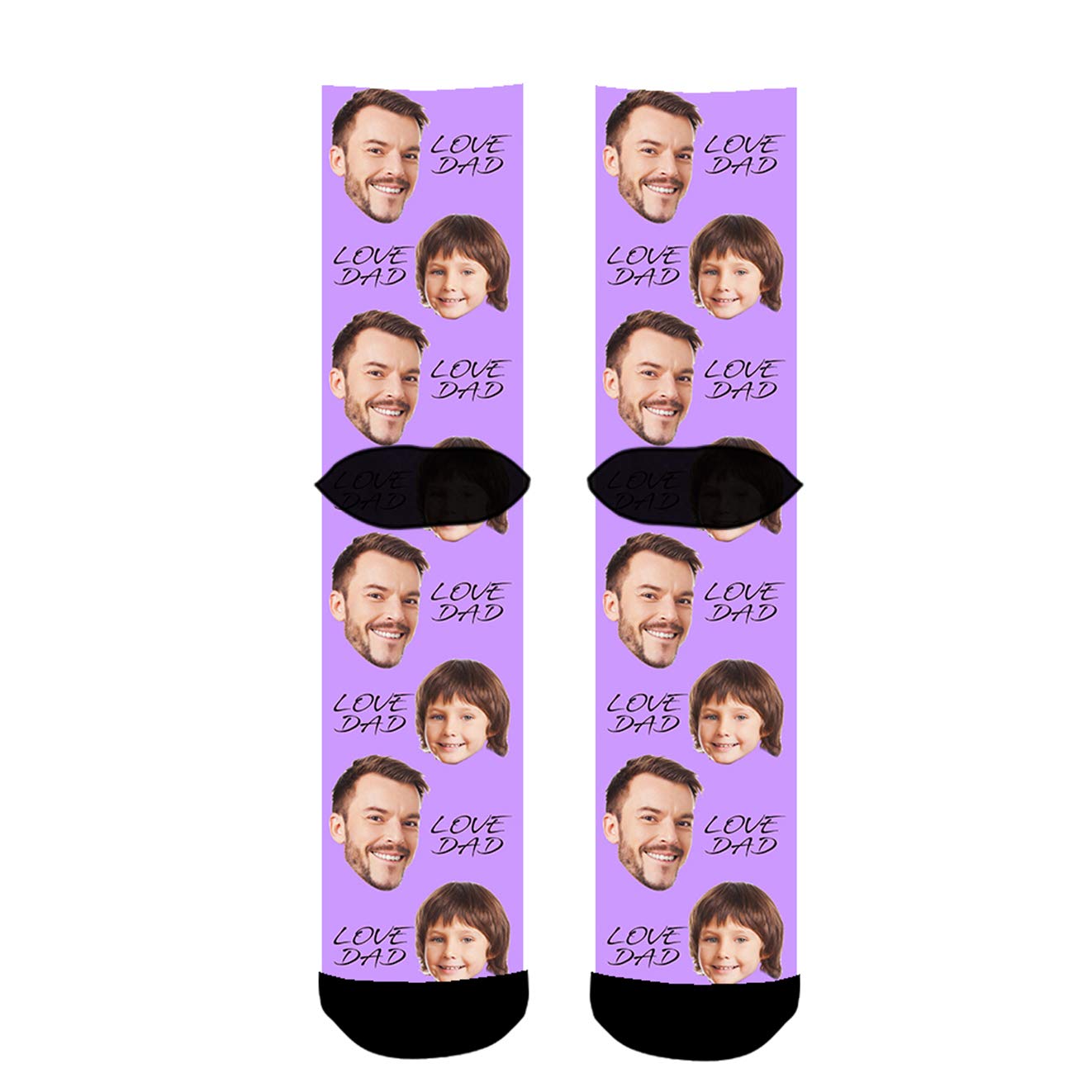 Custom Photo Socks - Personalized Face Socks with Your Picture - Unique Father's Day Gift Idea for Dad - Great for Birthdays, Anniversaries & Special Occasions