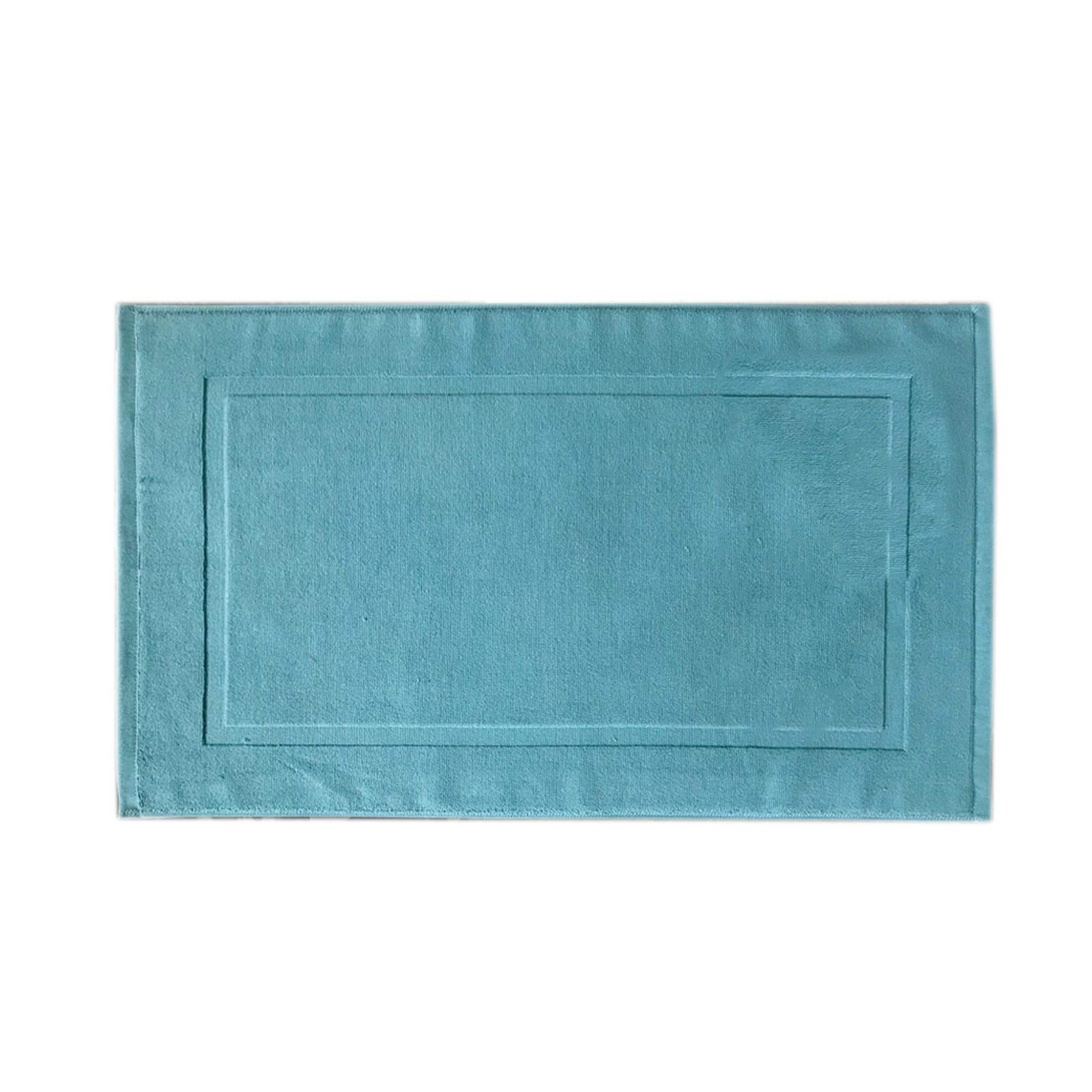 Premium Cotton Banded Bath Mats - Super Absorbent Machine Washable Shower Bathroom Floor Towel | Non-Slip Terry Towelling Mat for Tub, Shower & Bathroom Use | Soft & Quick-Drying (Green) - Perfect for Wet Floors, Spa Days & Cozy Bathroom Decor