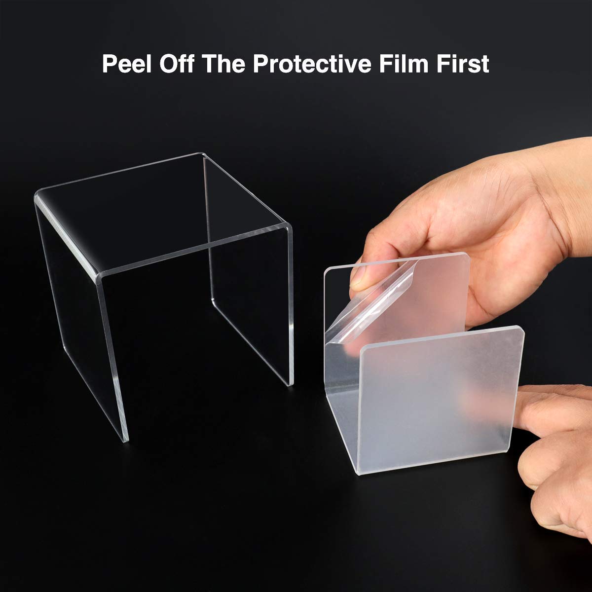 2 Sets Clear Acrylic Display Risers for Funko POP Figures, Jewelry, Cupcakes & Candy | 3
