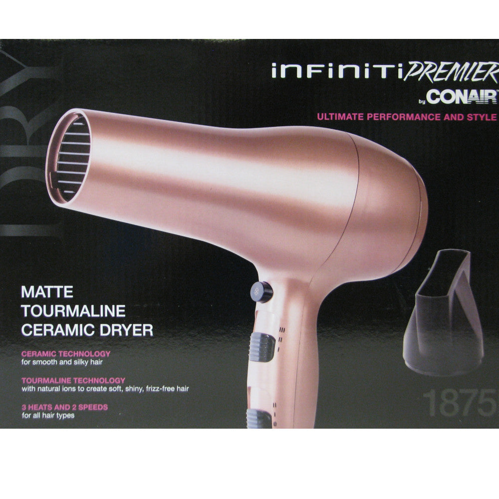CONAIR Infiniti Premier Rose Gold Hair Dryer 237RGSDMC - Professional Salon Blow Dryer for Fast Drying & Shine - Perfect for Home & Travel Use