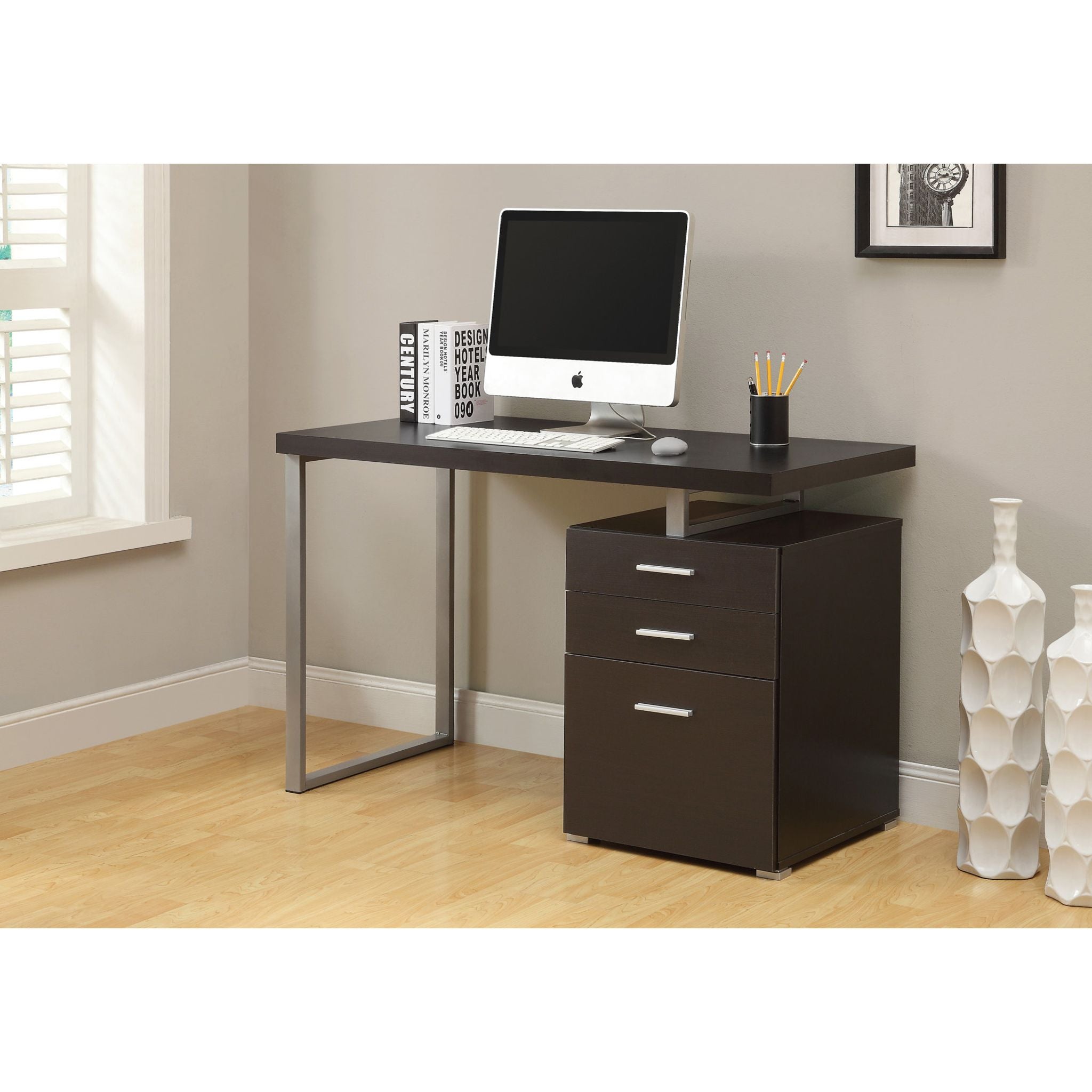 60 Inch Large Computer Desk for Home Office - Modern Writing Workstation with Sturdy Frame - Perfect for Remote Work, Gaming & Study