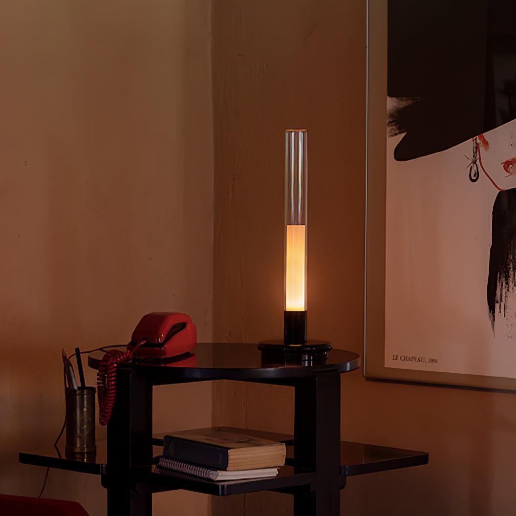 Rechargeable LED Column Table Lamp with Built-in Battery - Perfect for Bedroom, Living Room, and Office Night Light