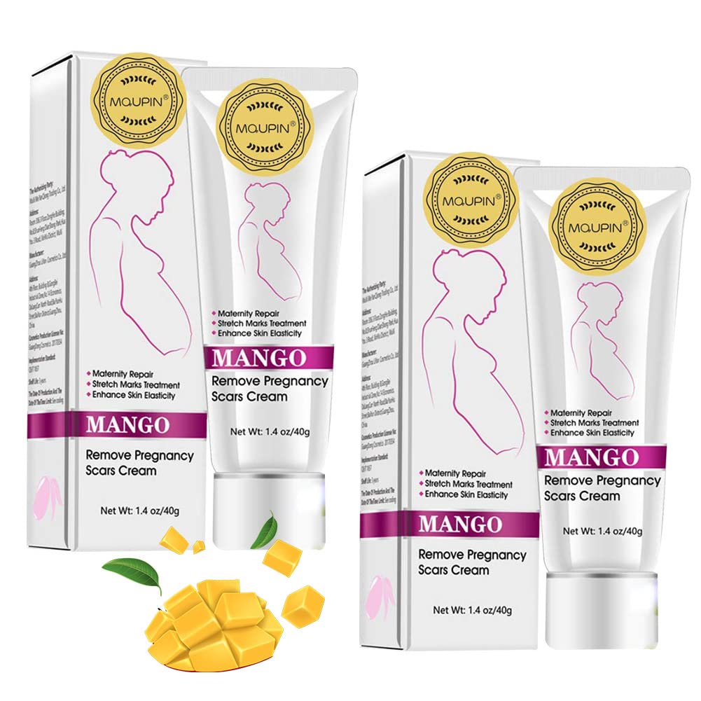 RtopR Mango Stretch Marks & Scar Removal Cream for Pregnancy - Best Body Moisturizer for Smooth Skin - 80g - Perfect for Postpartum Care & Skin Repair