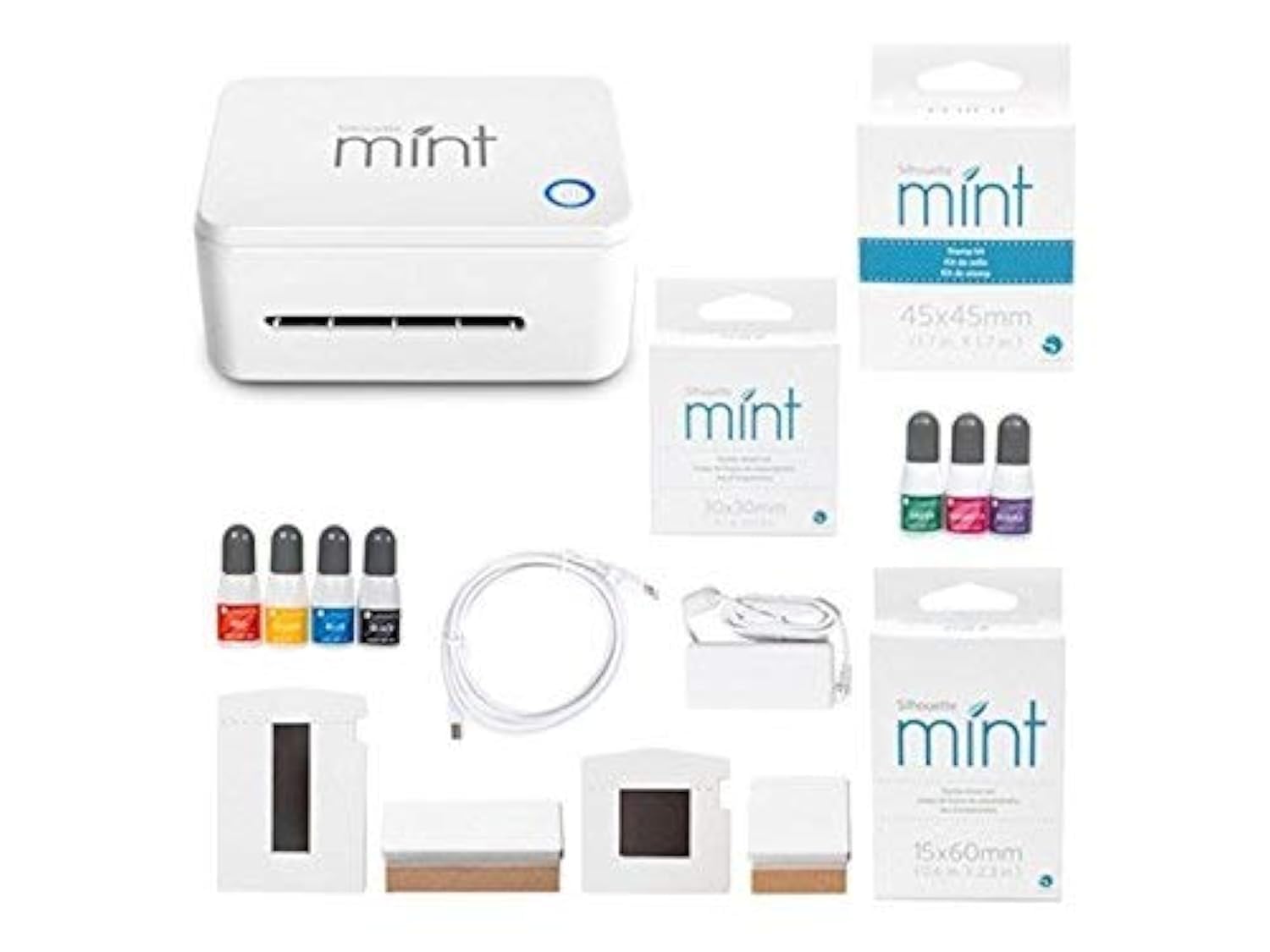 Silhouette Mint Custom Stamp Maker Kit - Personalized DIY Rubber Stamp Craft Set for Scrapbooking, Card Making & Gift Wrapping (Includes Stamp Maker & Accessories)